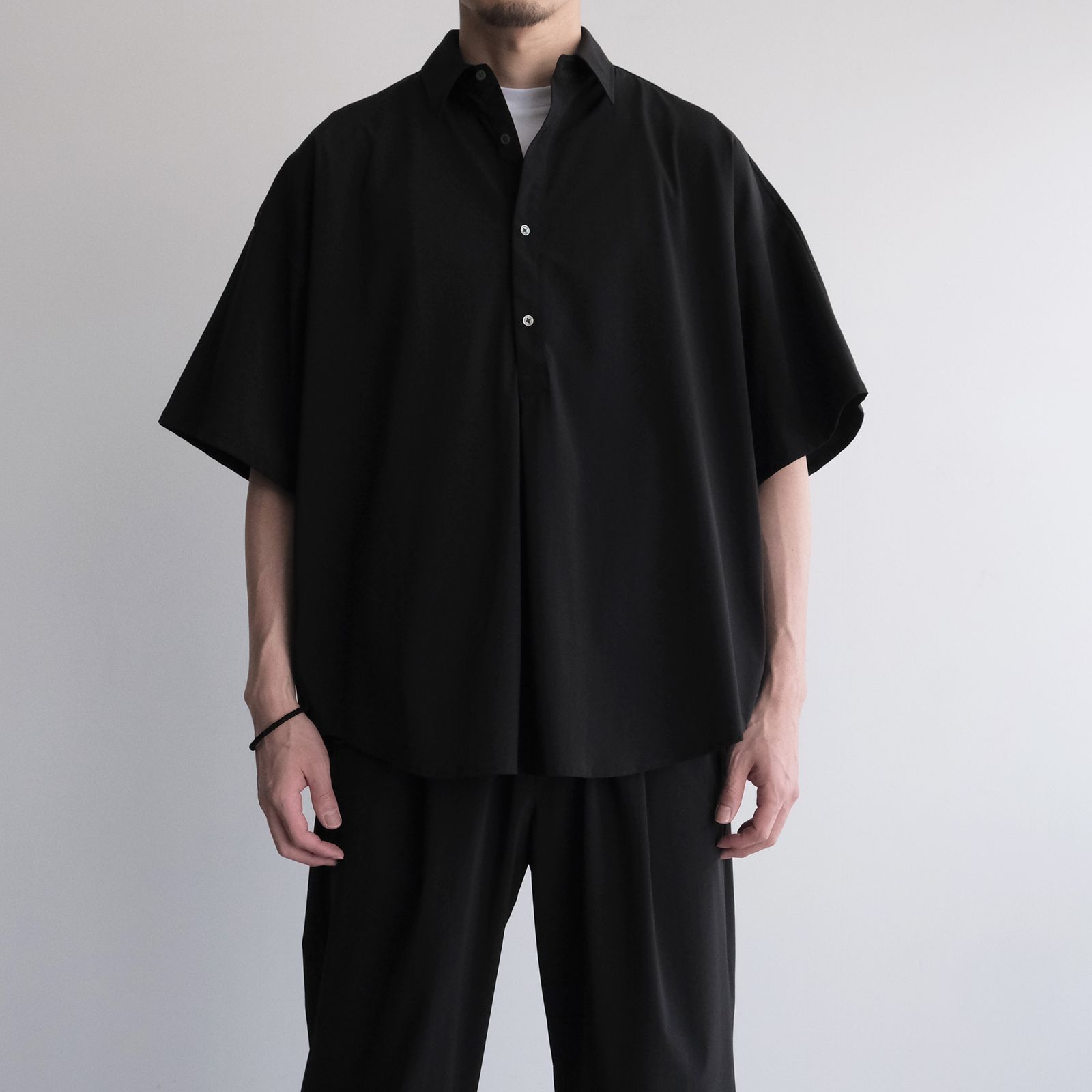 Flex Tricot S/S Pullover Shirt -シャツ-（Black / ブラック）GM262-50018