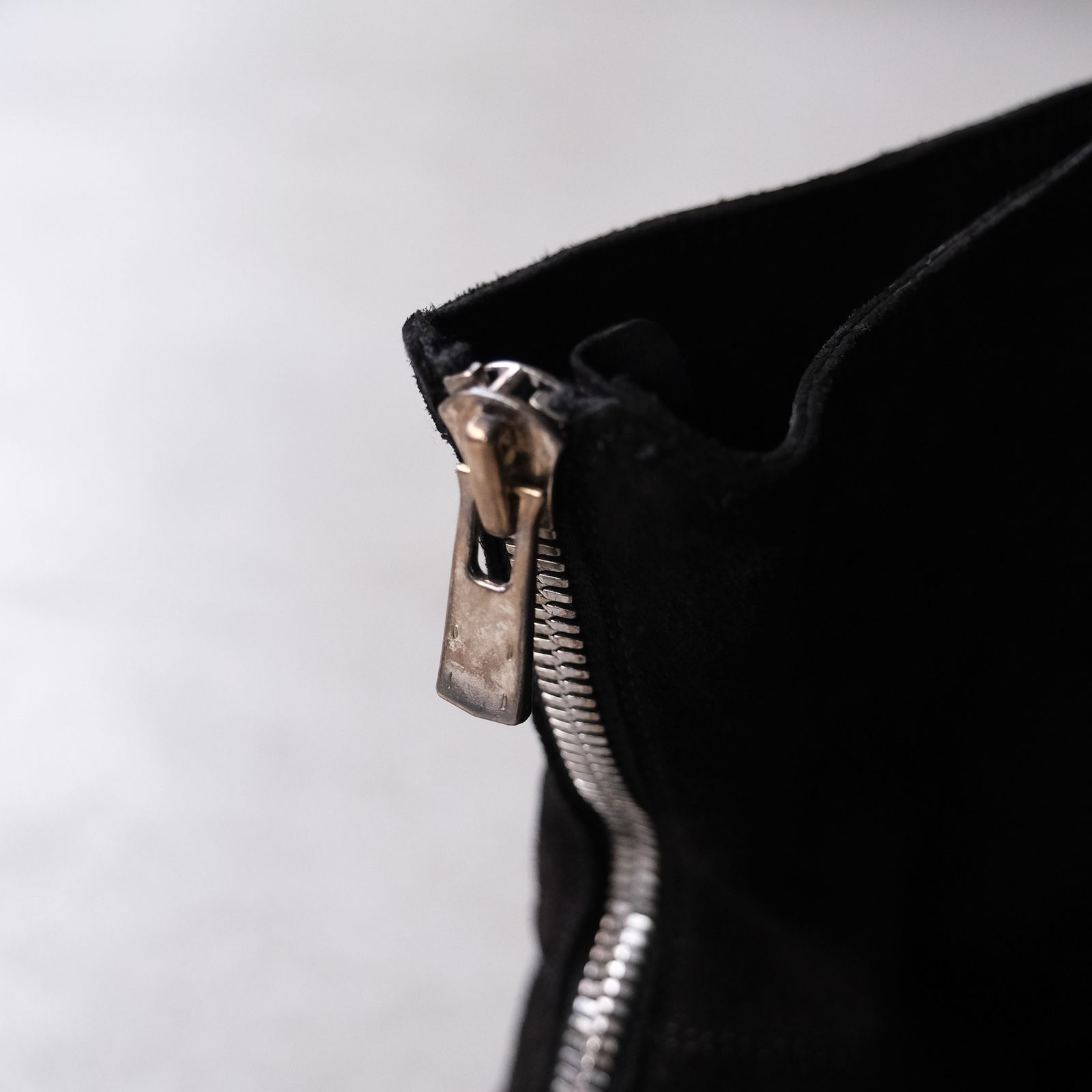 GUIDI - 796V_N Calf Reverse Shoes Back Zip Boot -ブーツ-（Black