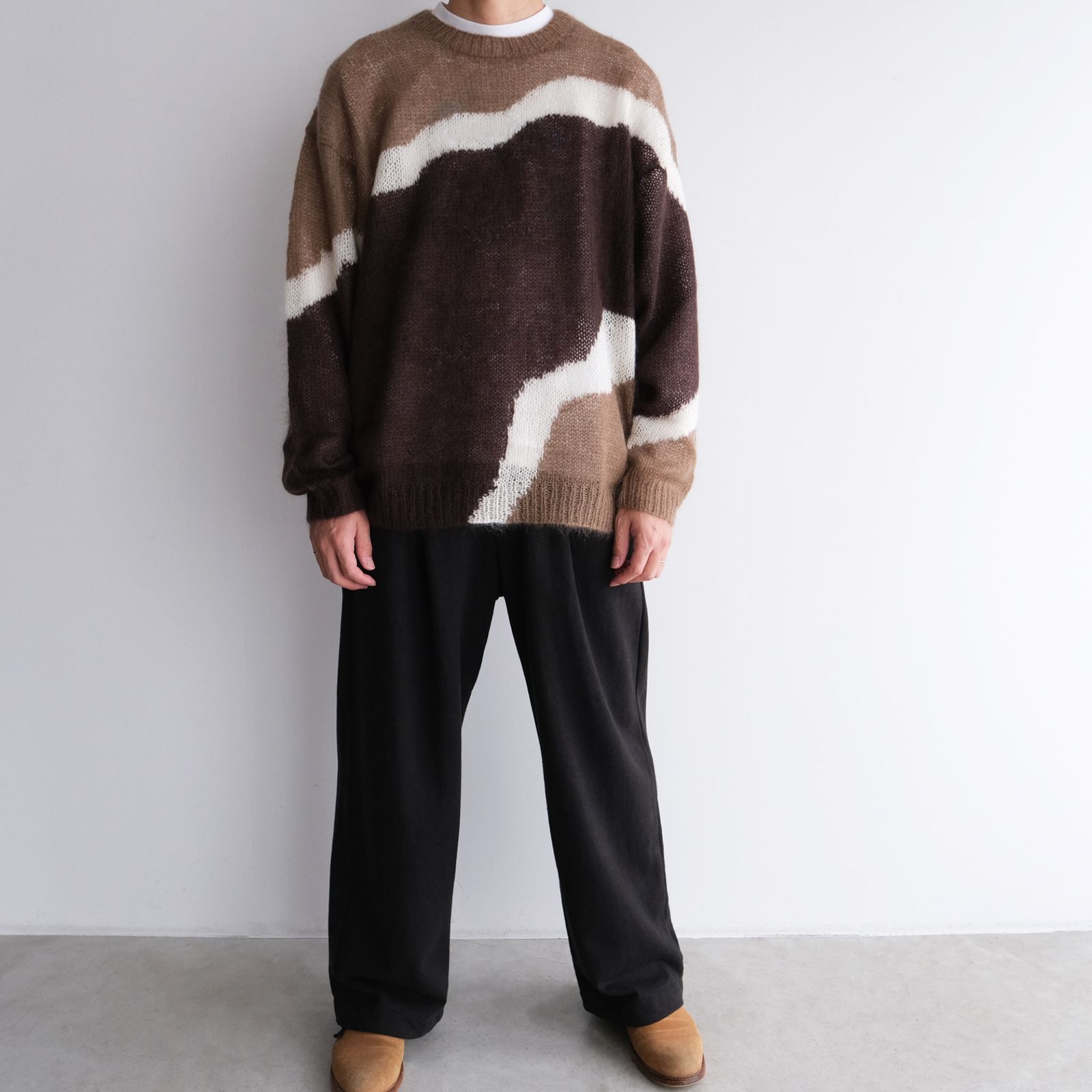 Hand Knitted Mohair Sweater -ニット-（Brown / ブラウン）