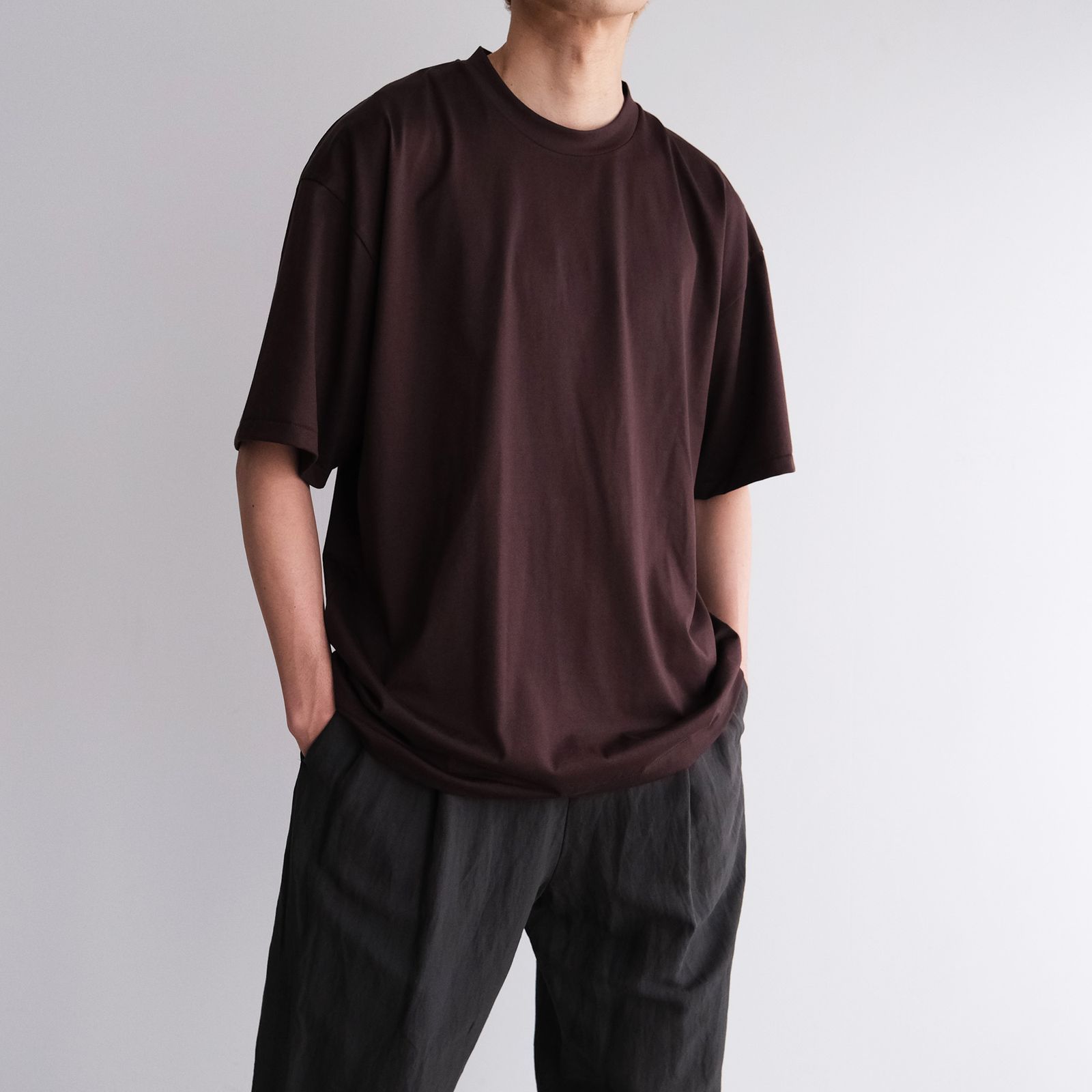 Suvin 60/2 Oversized T-Shirt -Tシャツ-（Burgundy / バーガンディ）