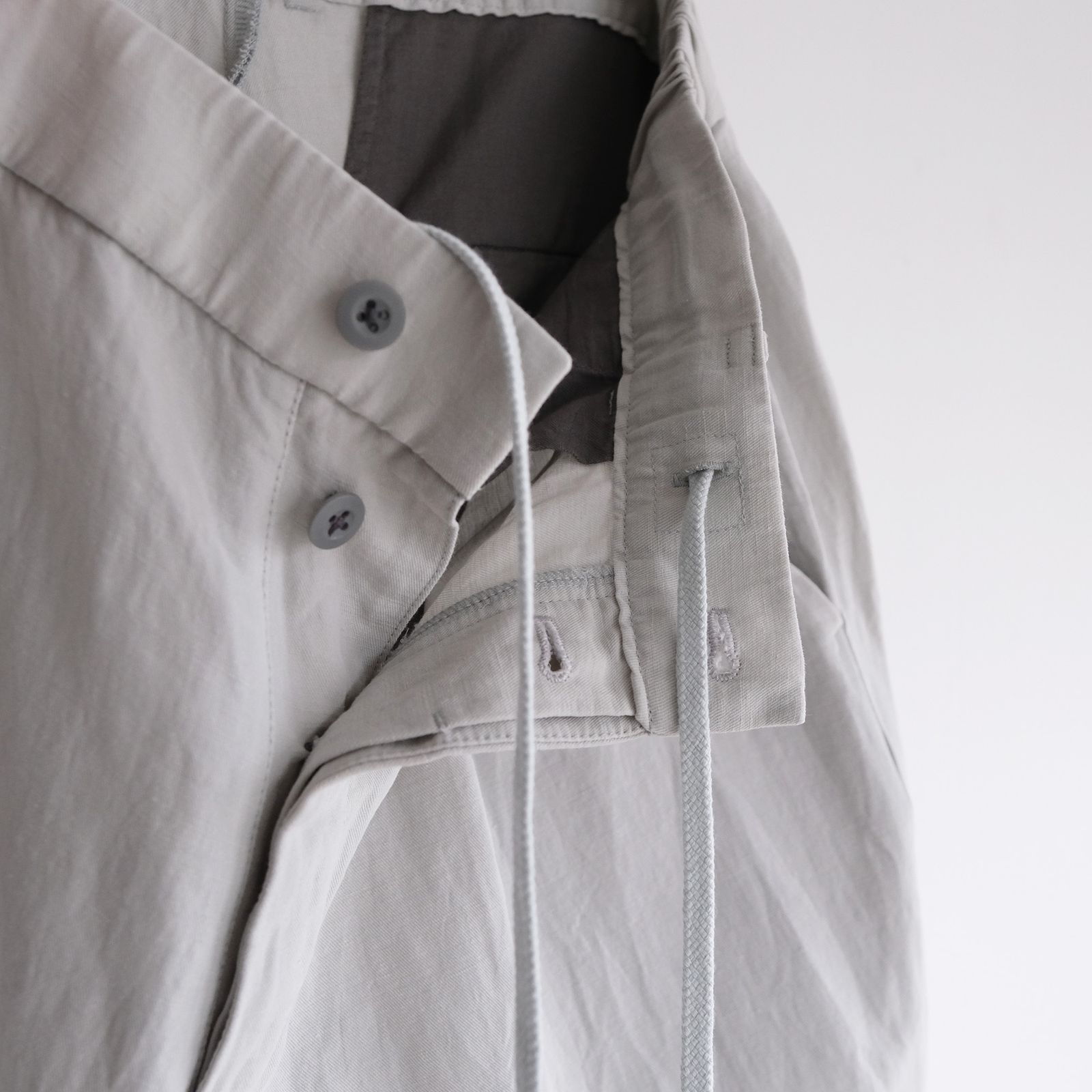 Cotton Linen Voile Loose Fit Shorts -パンツ-（Sax / サックス）