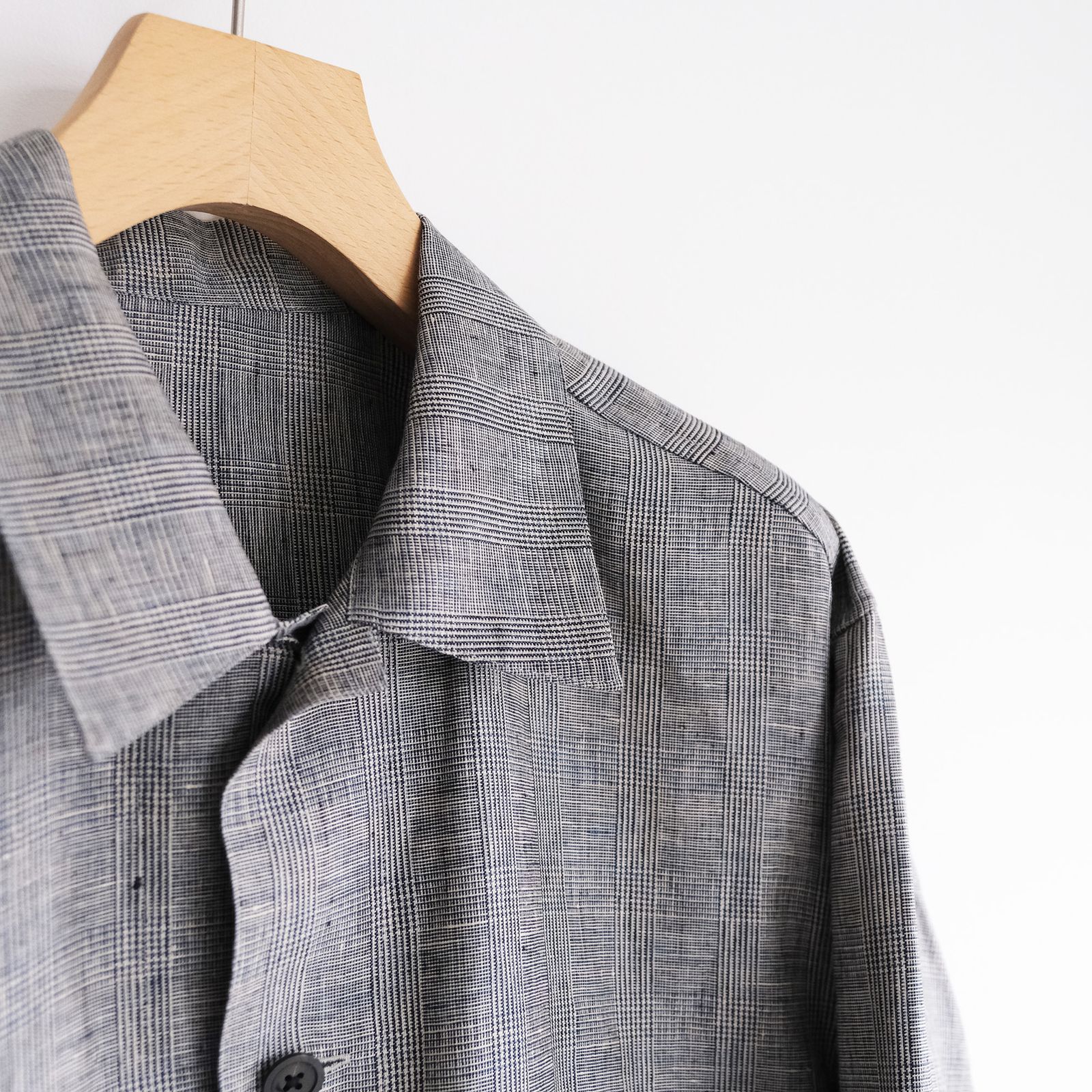 Linen-Trucker Jacket -ジャケット-（G.Plaid / グレンチェック）