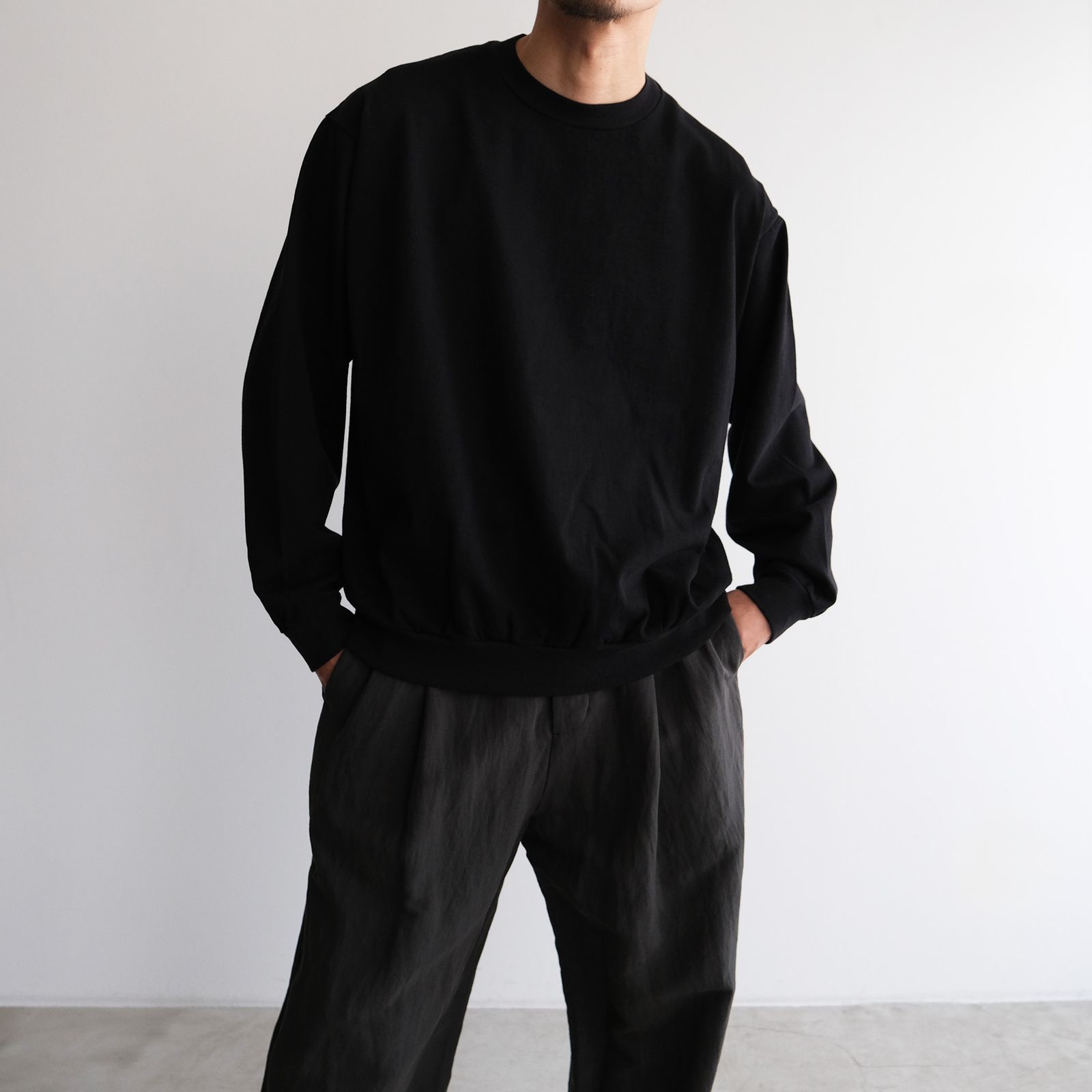 Plainstitch Pullover -Tシャツ-（Black / ブラック）