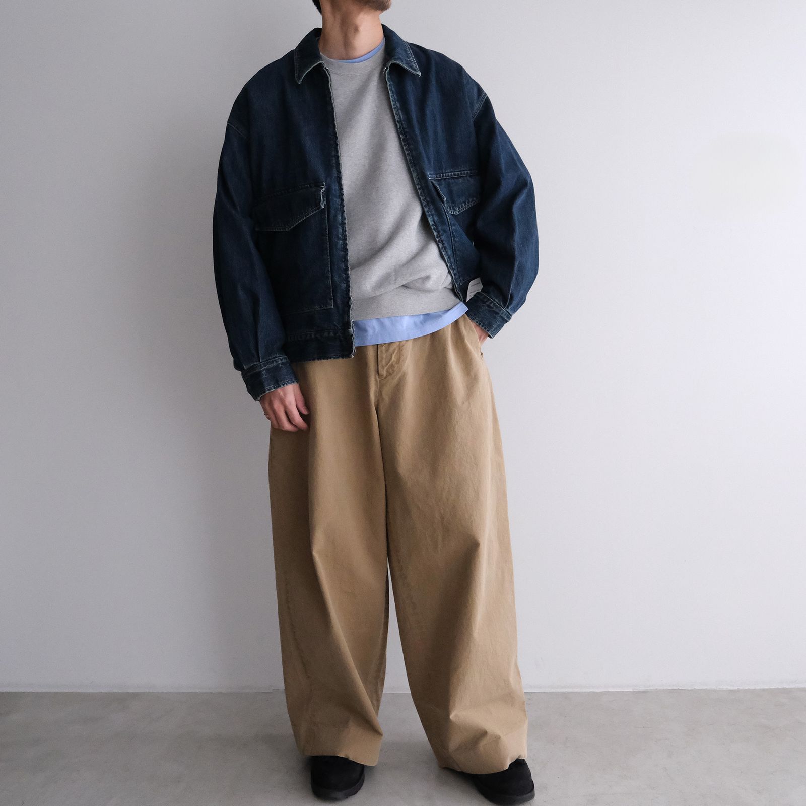 Chino High Waist Pants -パンツ-（Beige Used / ベージュ ユーズド）