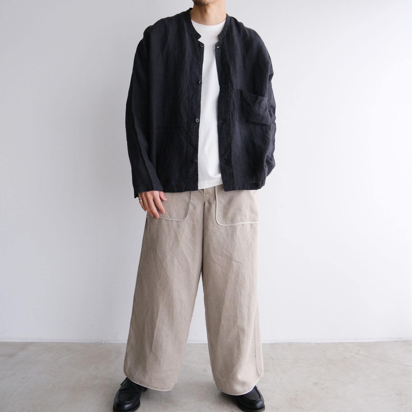 With Piping Linen Pants -パンツ-（Beige / ベージュ）
