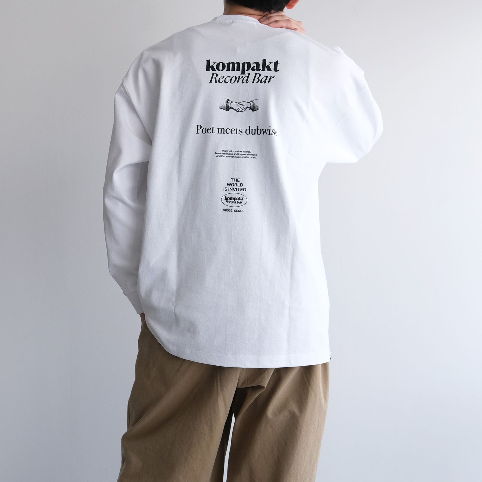 Kompakt Record Bar + PMD Oversized L/S T-Shirt -Tシャツ-（White / ホワイト）