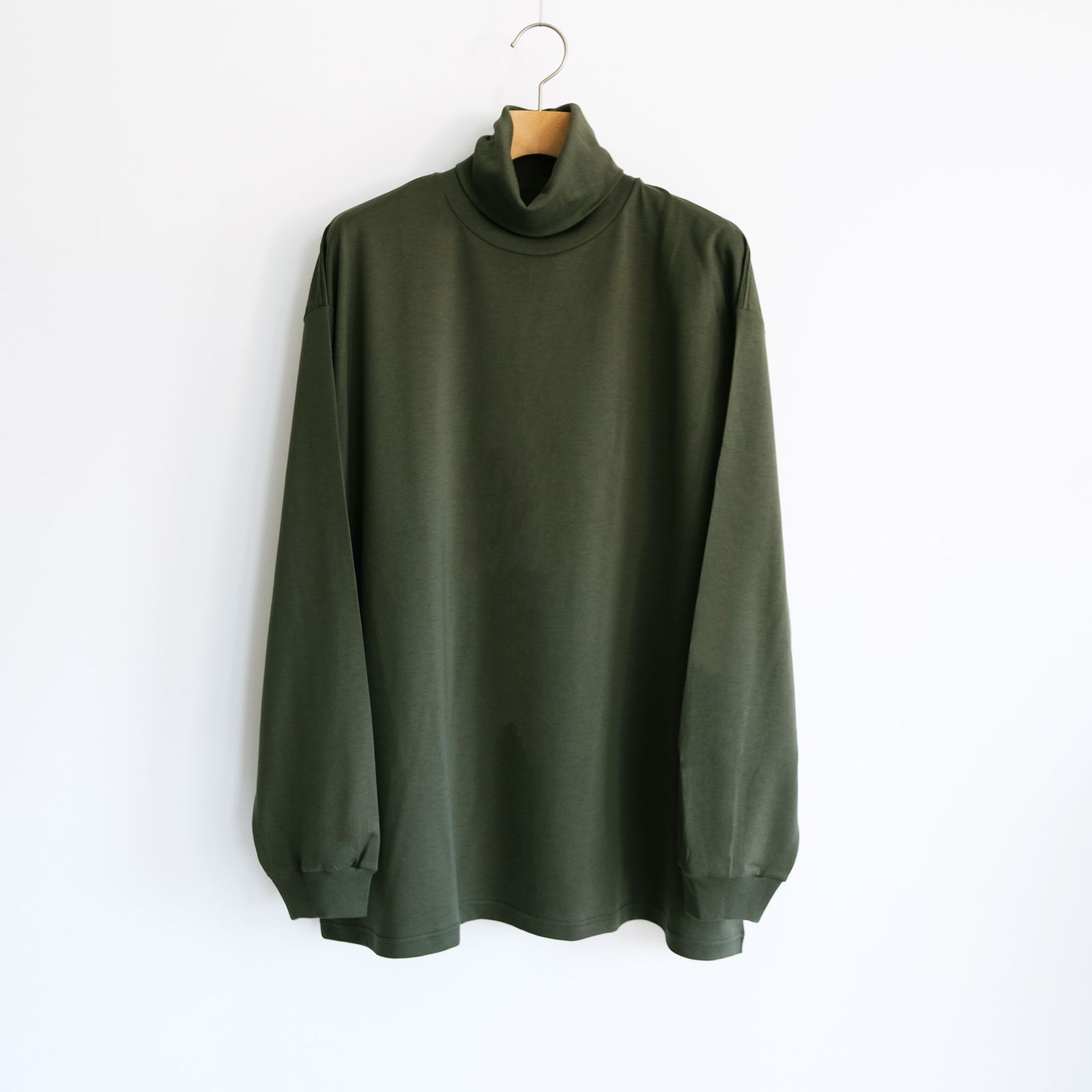 Brushed Mockrody High Neck L/S Tee -Tシャツ-（Green / グリーン）
