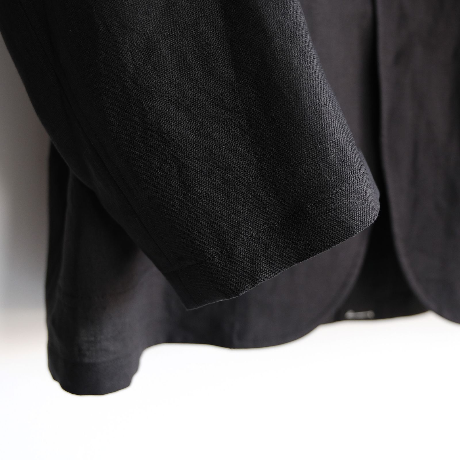 Silk Linen Mixing Tailored Jacket -テーラードジャケット-（Black / ブラック）