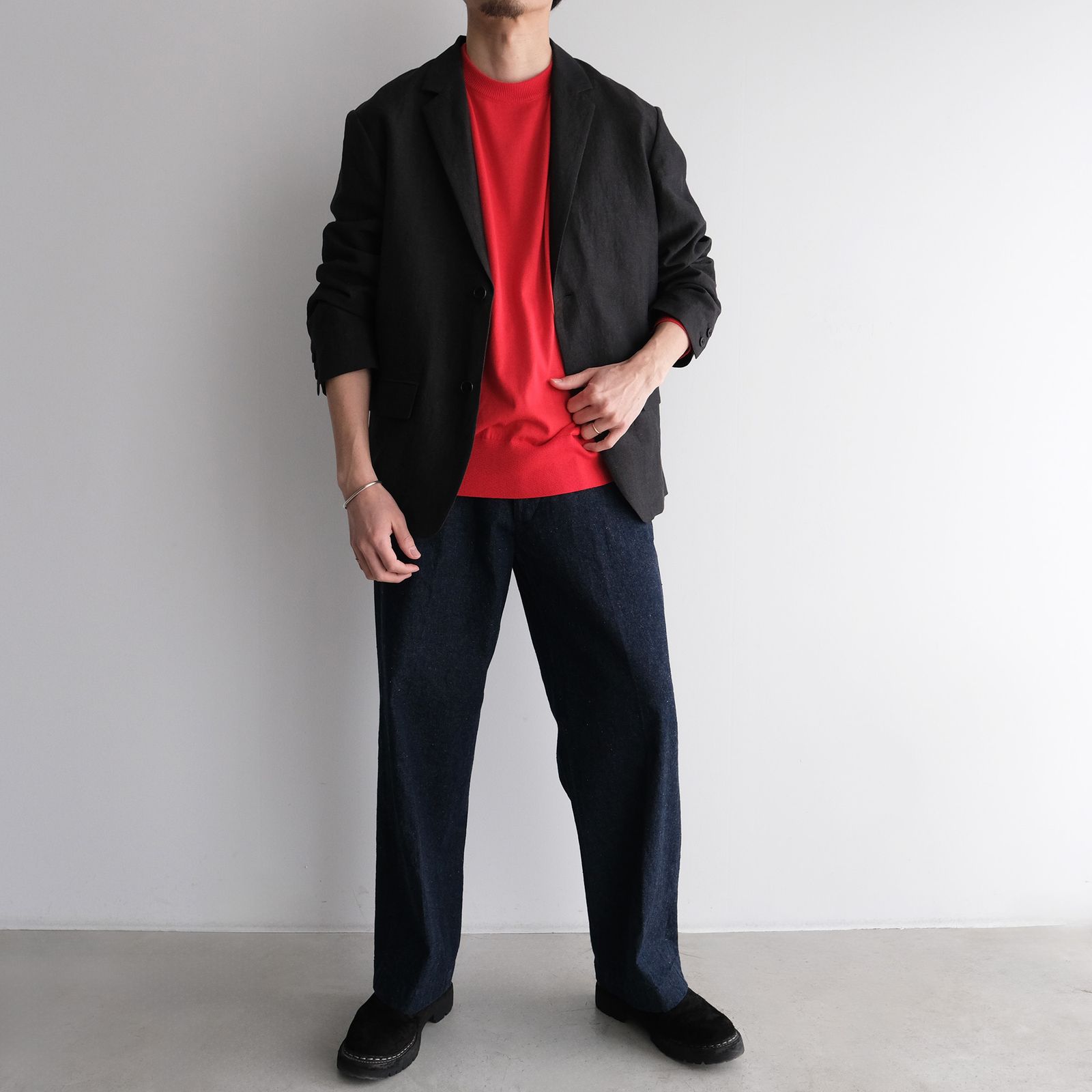 Crew Neck Knit -ニット-（Red / レッド）
