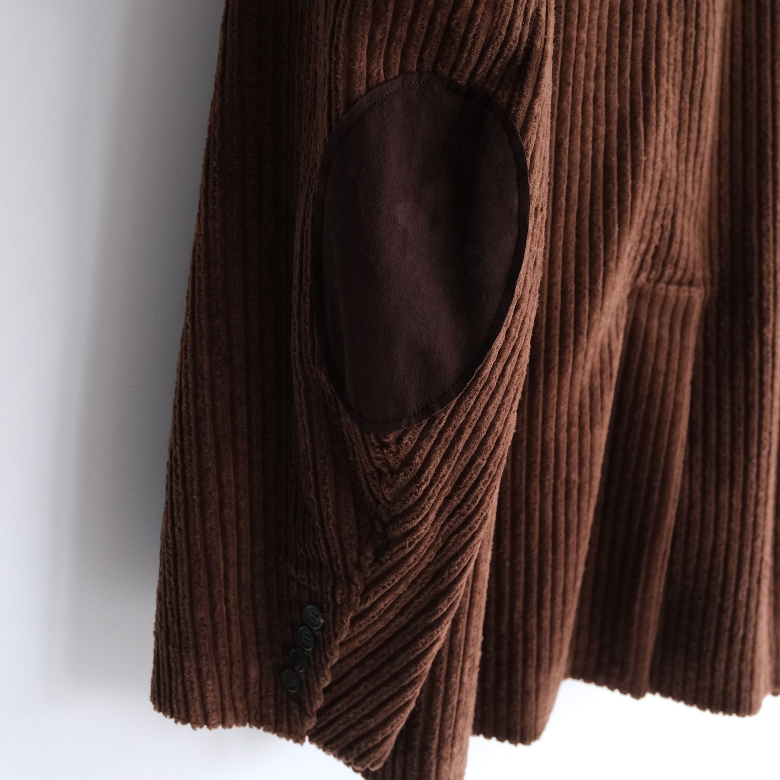 Corduroy Collarless Jacket -ジャケット-（Brown / ブラウン）