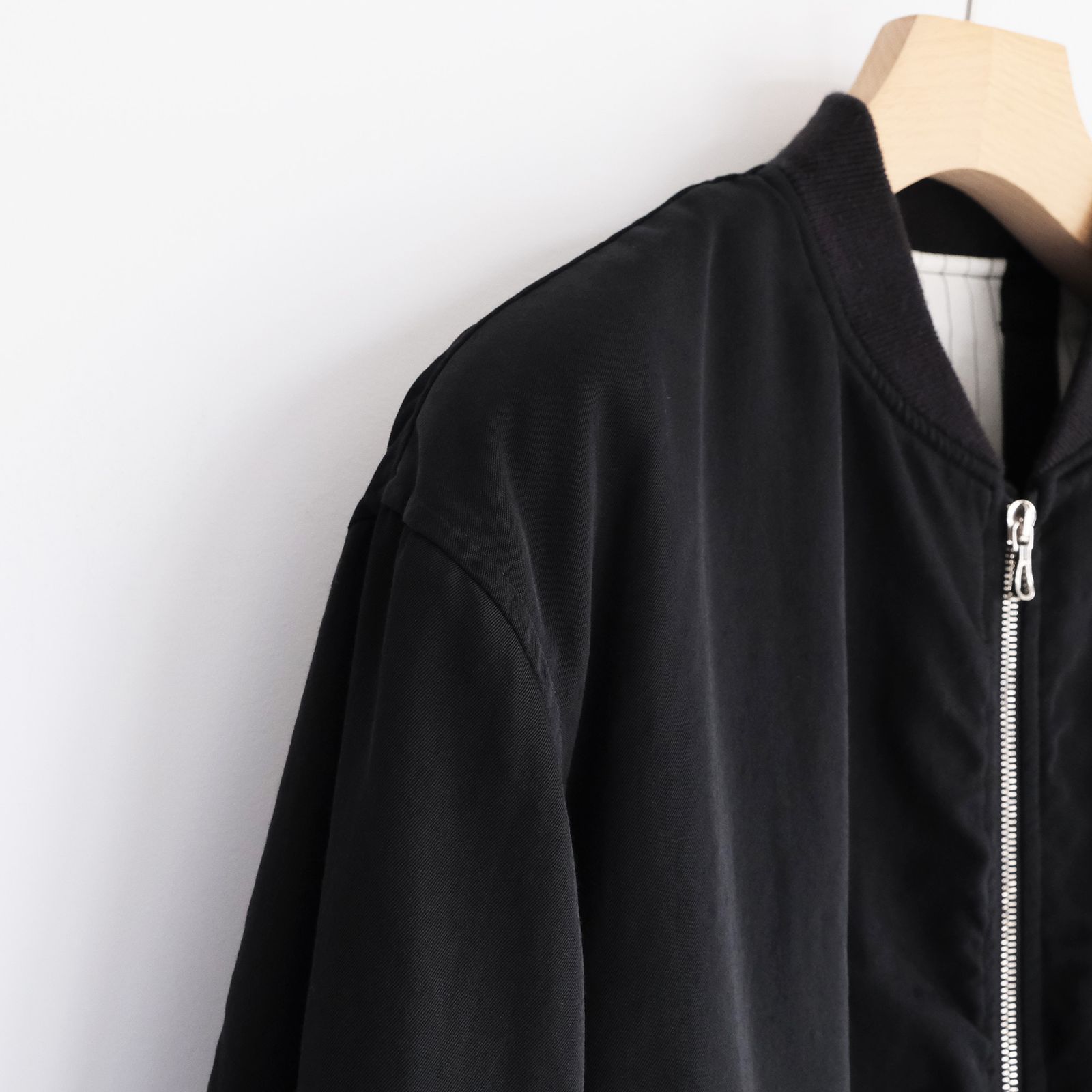 Fulled Wool Twill Flight Jacket -ジャケット-（Black / ブラック）GU263-30411