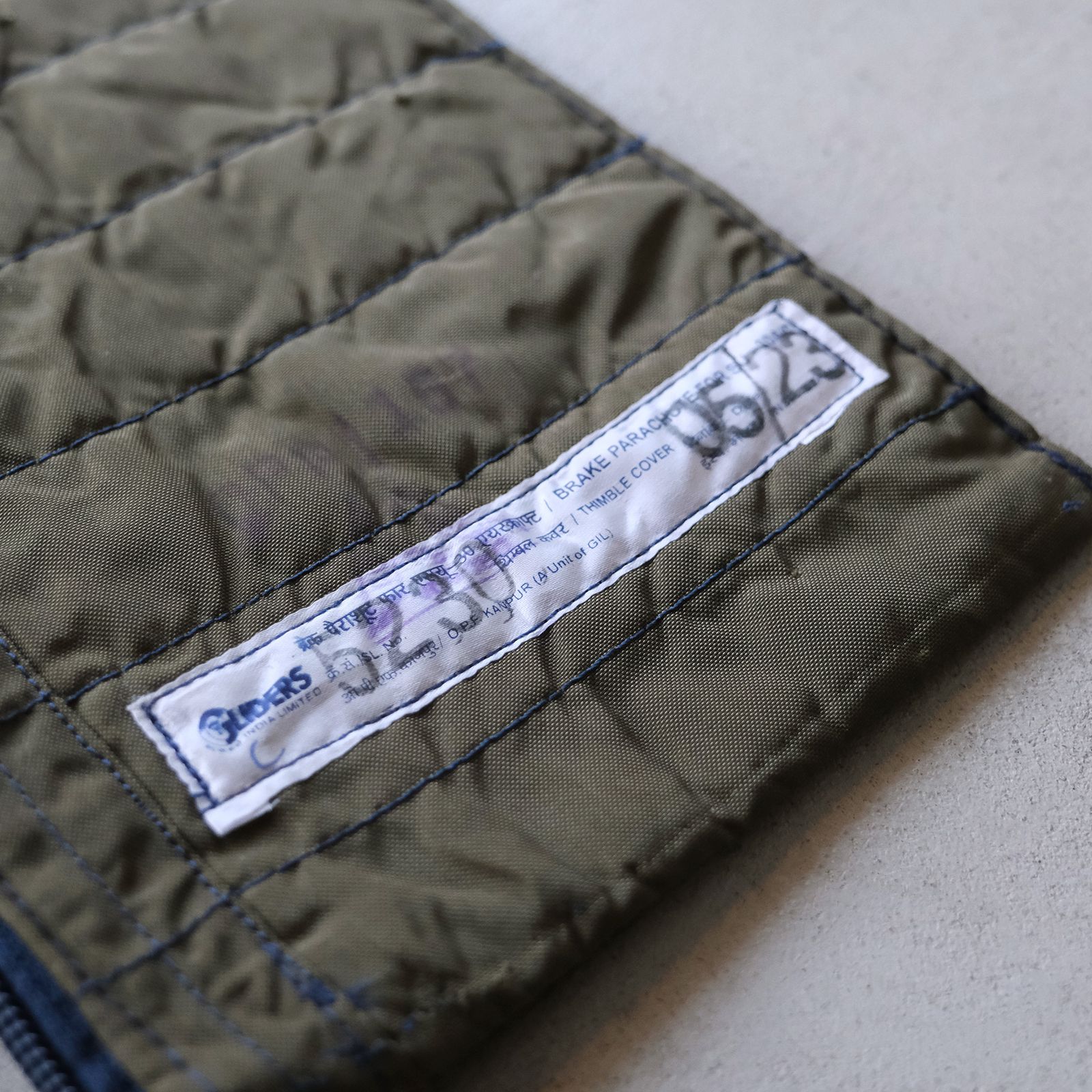 Vintage Brake Parachute Quilted Pouch -ポーチ-（Green / グリーン）