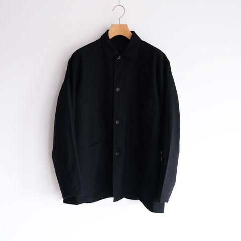 Wool Cotton Moleskin Jacket -ブルゾン-（Black / ブラック）
