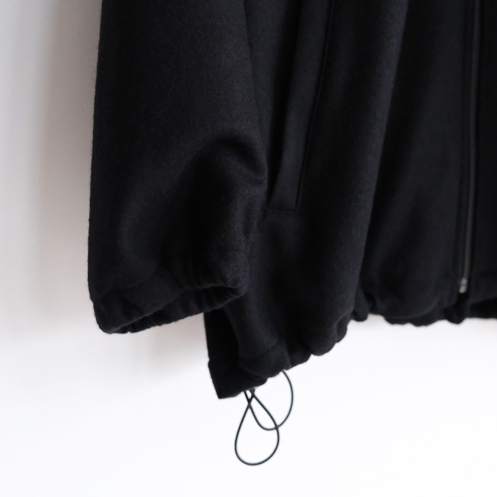 Wool Smooth Flannel Track Blouson -ブルゾン-（Black / ブラック）