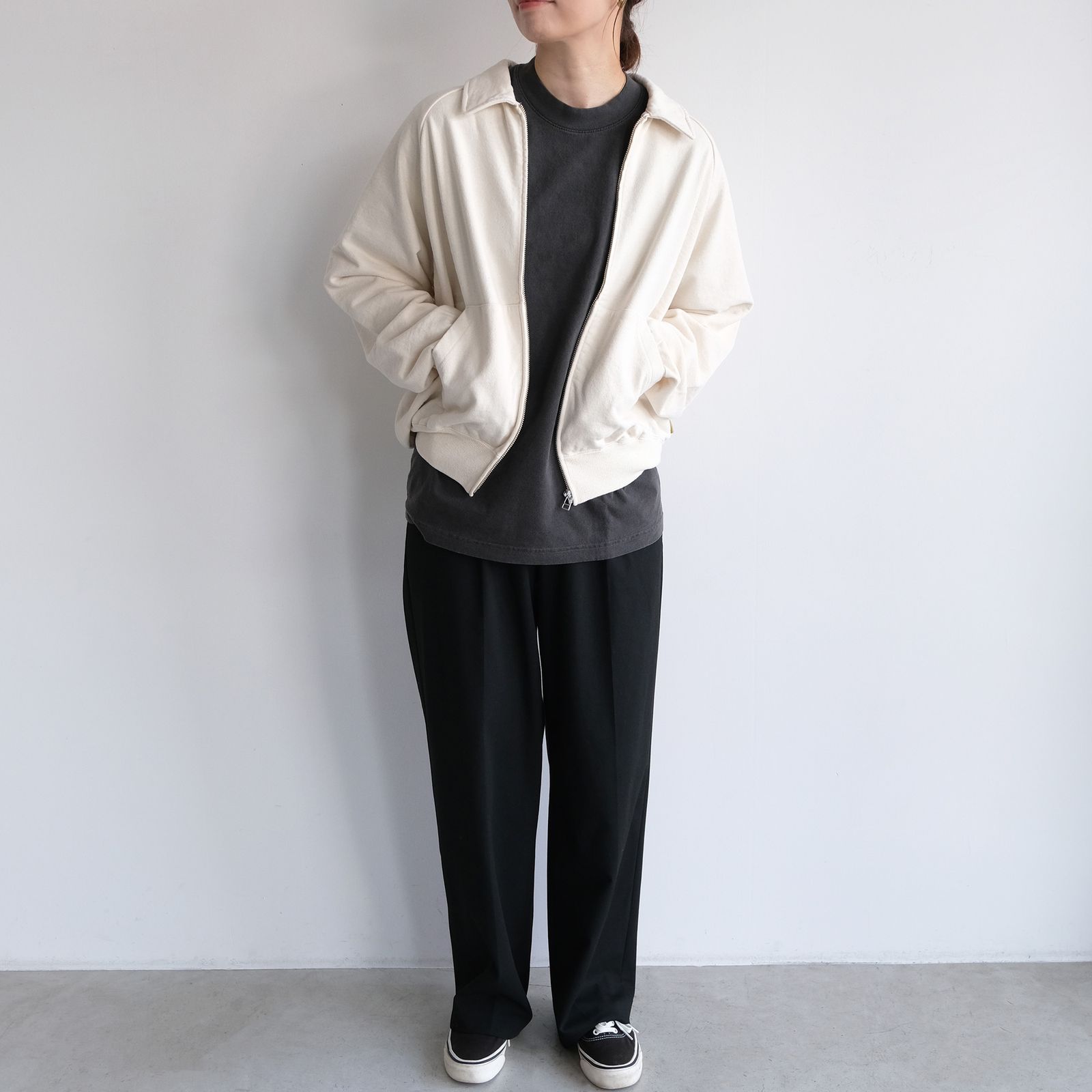 Phatee Hemp Zip Up Sweat -スウェット-（White / ホワイト）