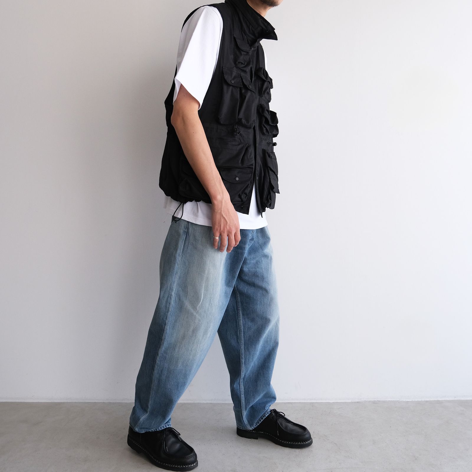 Selvage Denim Two Tuck Tapered Pants -パンツ-（Indigo Light Fade / インディゴライトフェード）