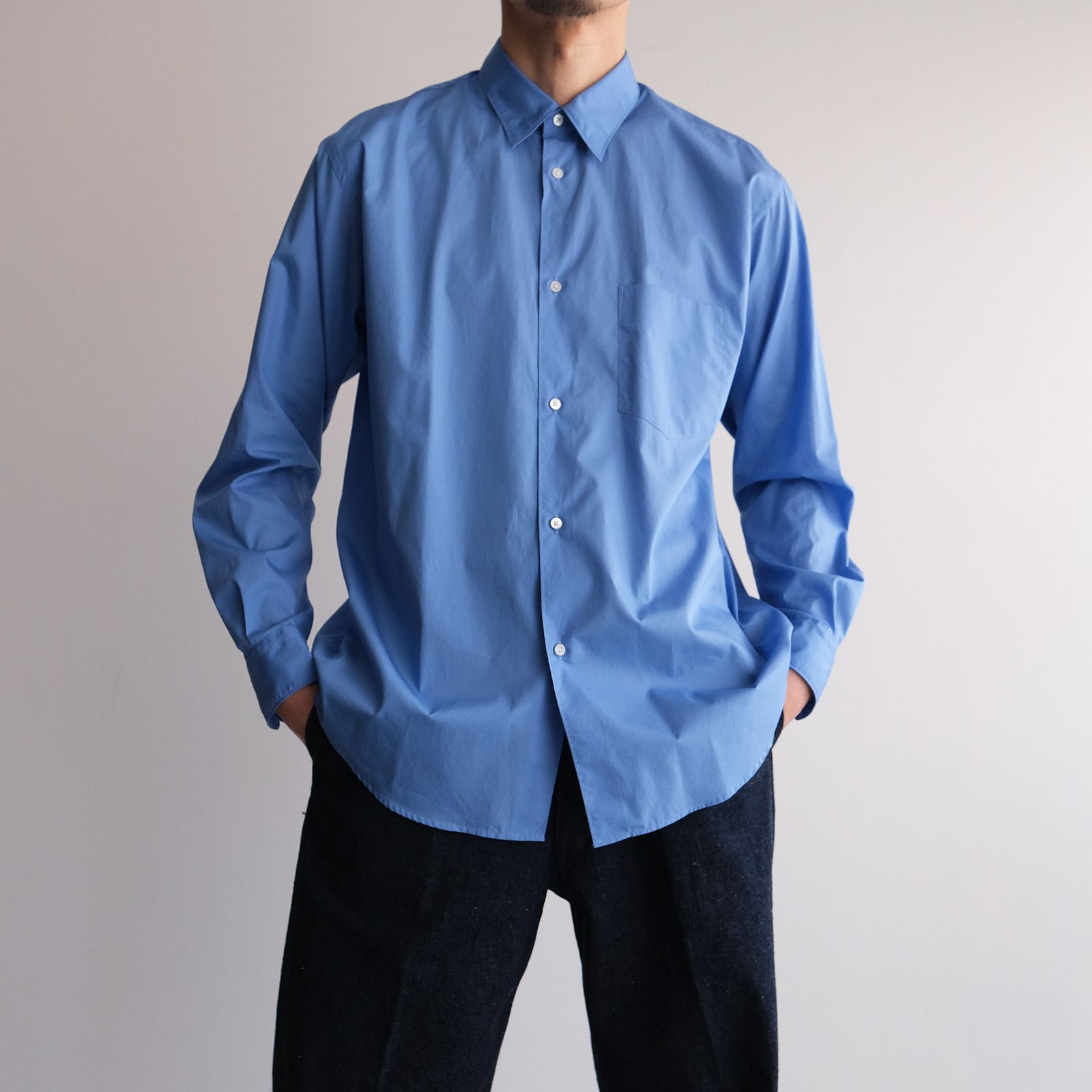Broad Regular Collar Shirt -シャツ-（Blue / ブルー）GM261-50005B
