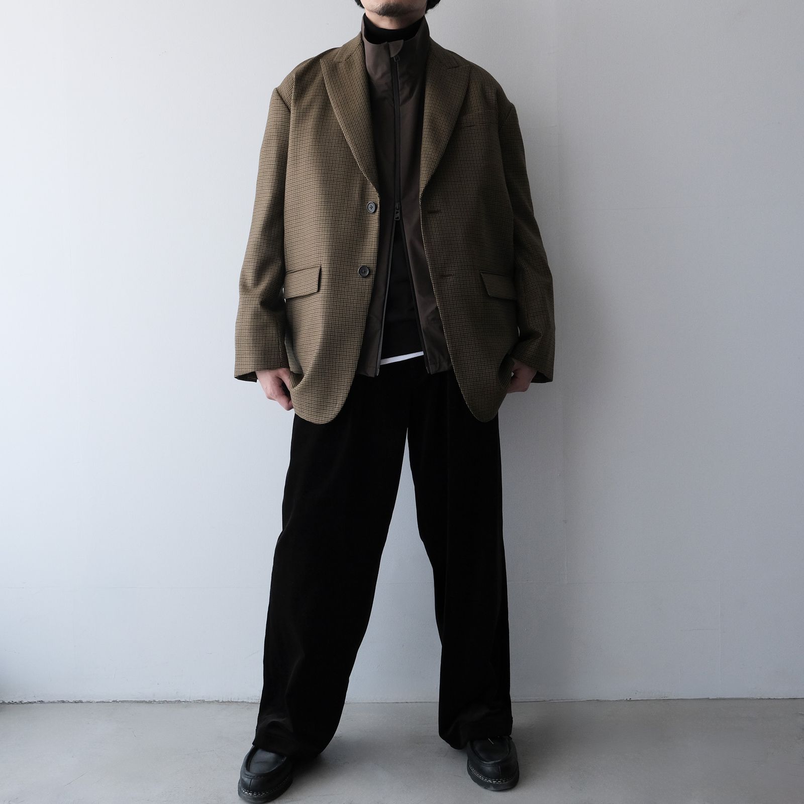 Partex Stand-Collar Shell -ブルゾン-（Brown / ブラウン）