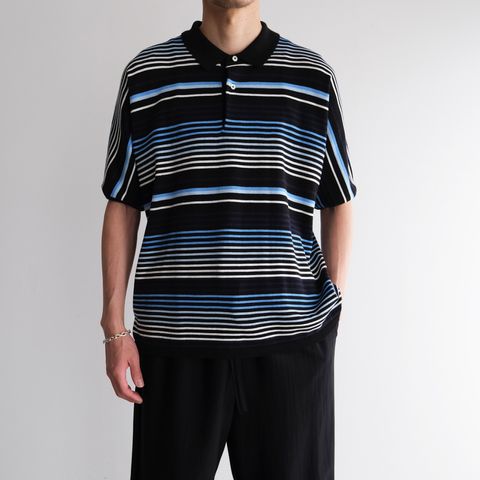 Gradation Stripe Polo -ポロシャツ-（Navy / ネイビー）