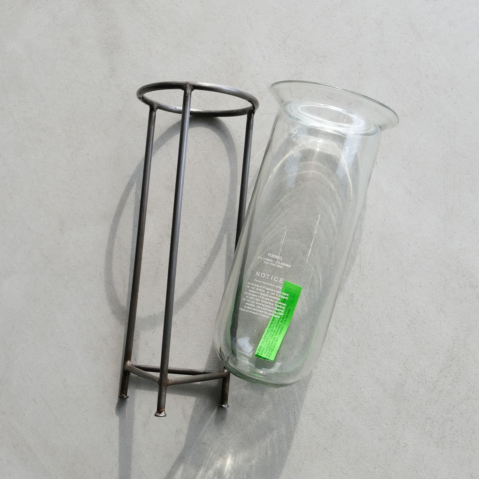 GLASS TUBE WITH STAND -フラワーベース-（Silver / シルバー）