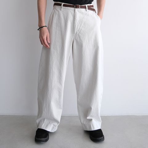 Cotton Denim - Wide Pants -パンツ-（L.Beige / ライトベージュ）