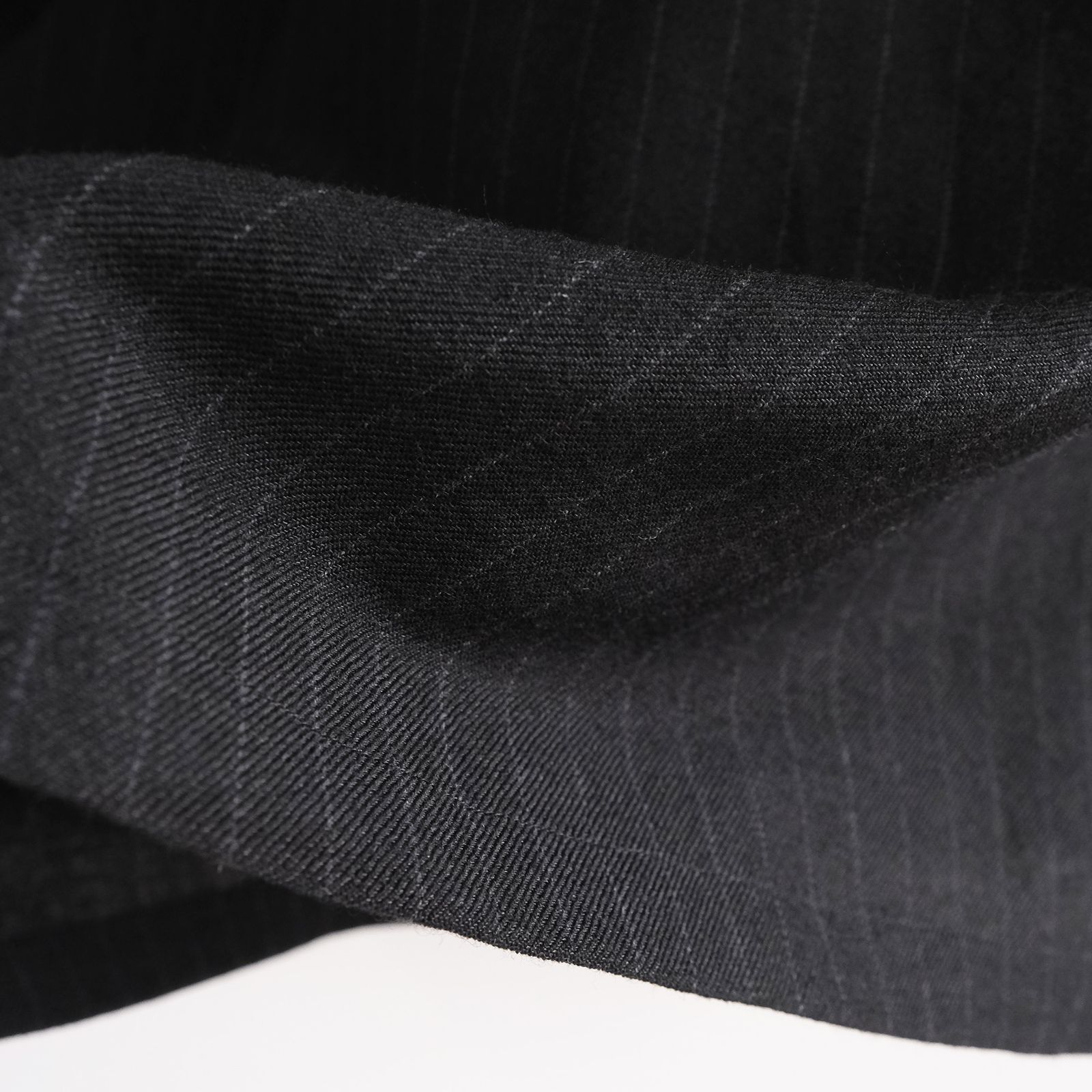 Pin-stripe Double Button Shirt -シャツ-（Black / ブラック）