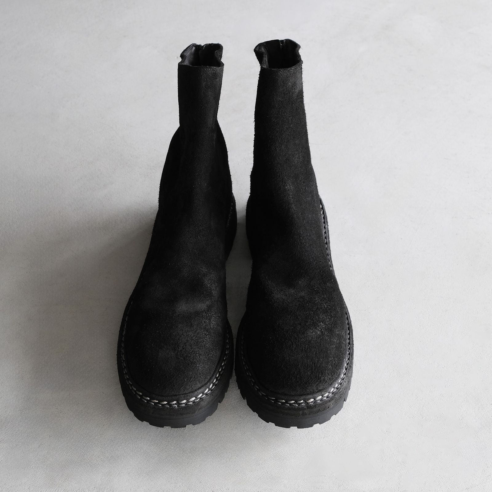 796V_N Horse Reverse Back Zip Boot -ブーツ-（Black / ブラック）