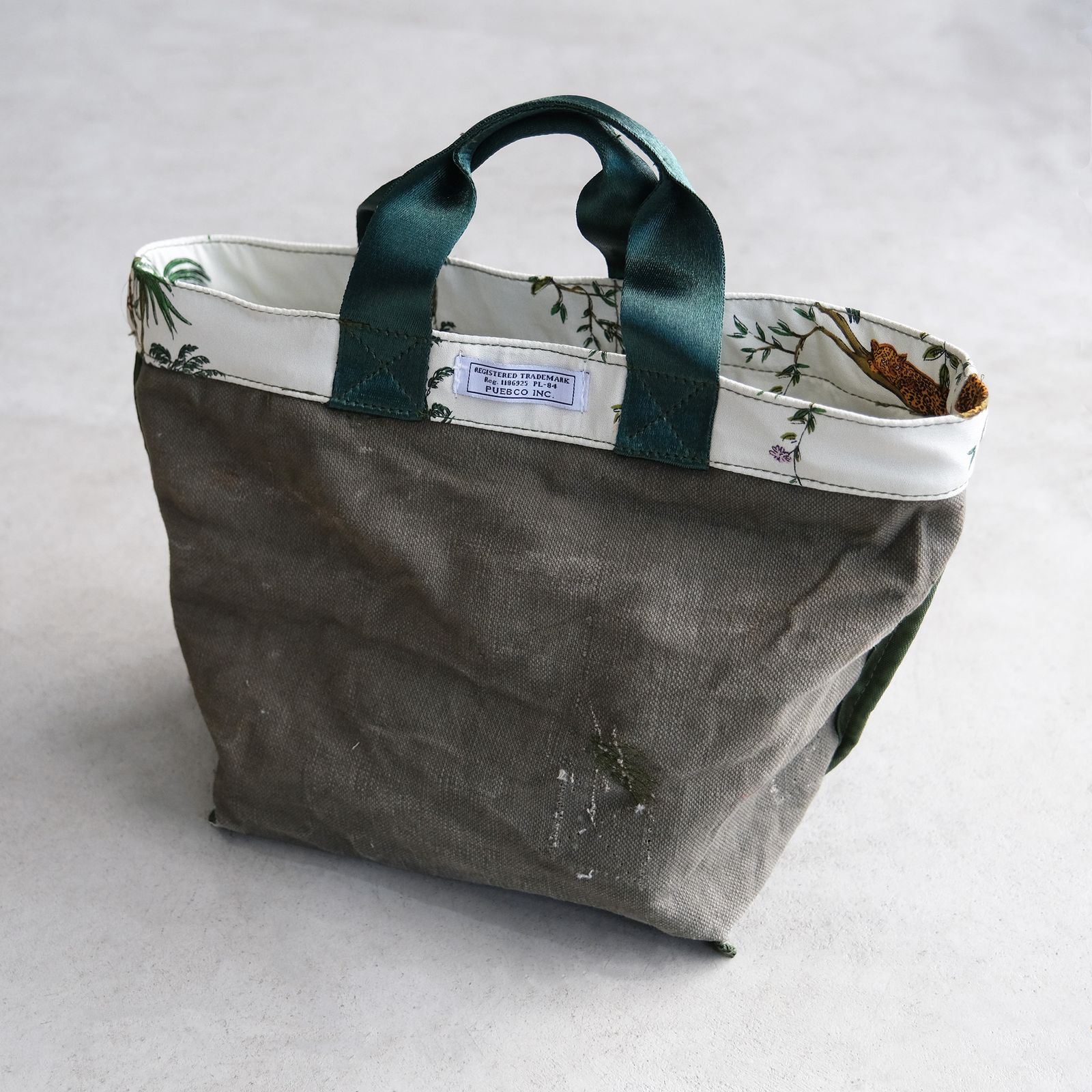 Vintage Tent Fabric W Printed Pattern Bag -バッグ-（jungle /ジャングル）