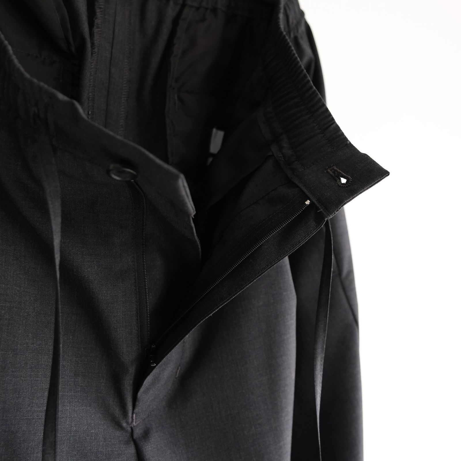 Fine Wool Heather Drawstring Track Pants -パンツ-（Charcoal / チャコール）GM261-40322