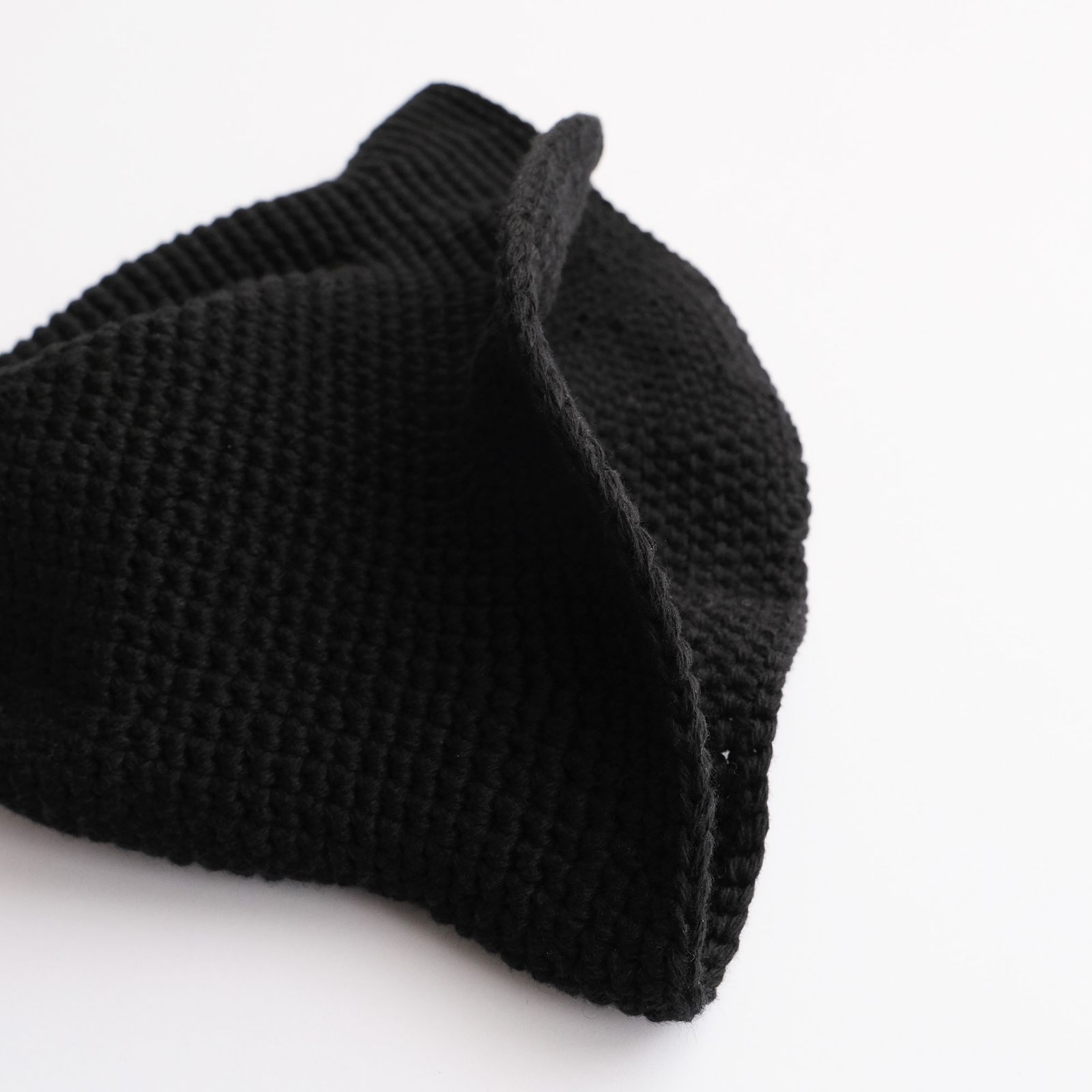 Hand Made Knit Wool Balloon Hat -ハット-（Black / ブラック）