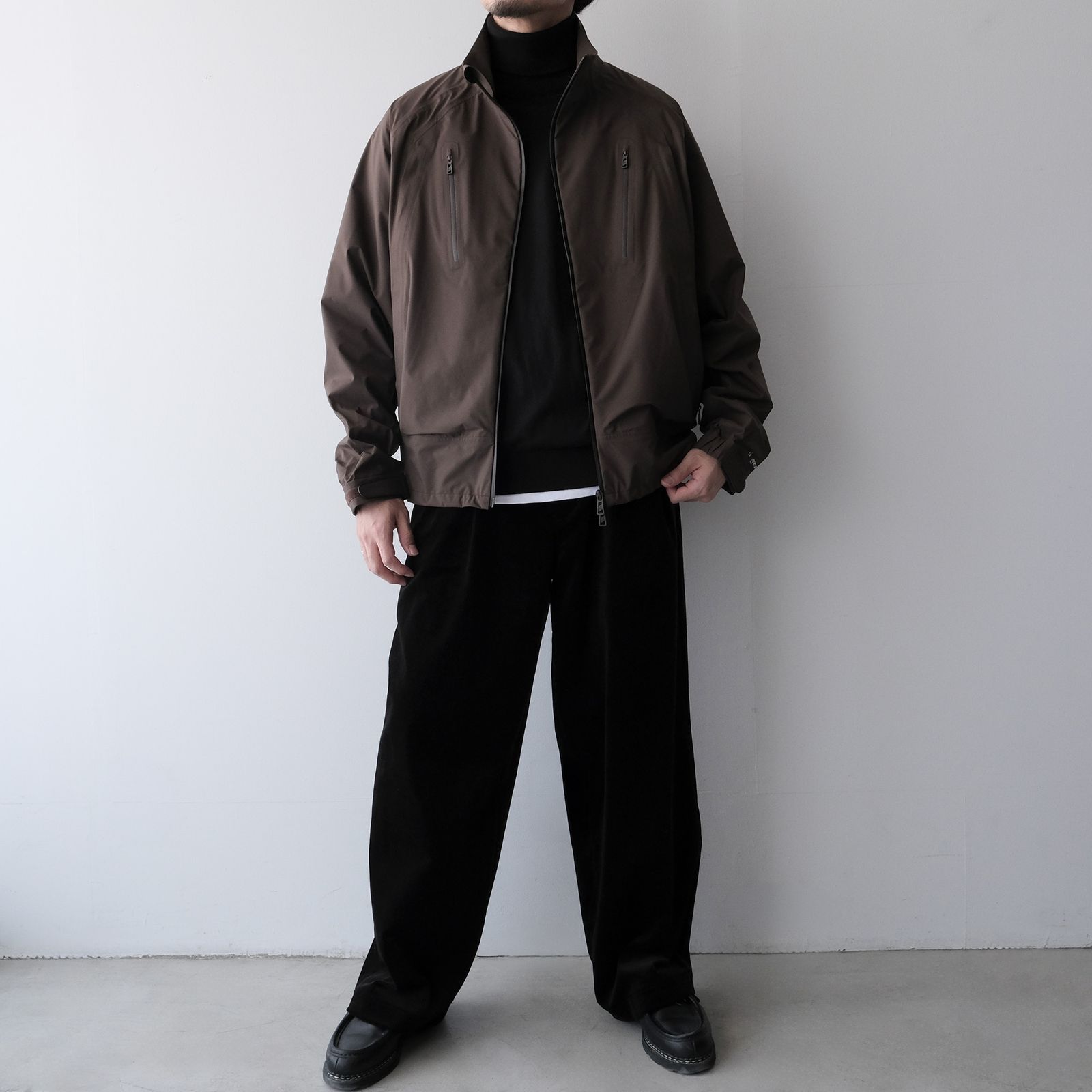Partex Stand-Collar Shell -ブルゾン-（Brown / ブラウン）
