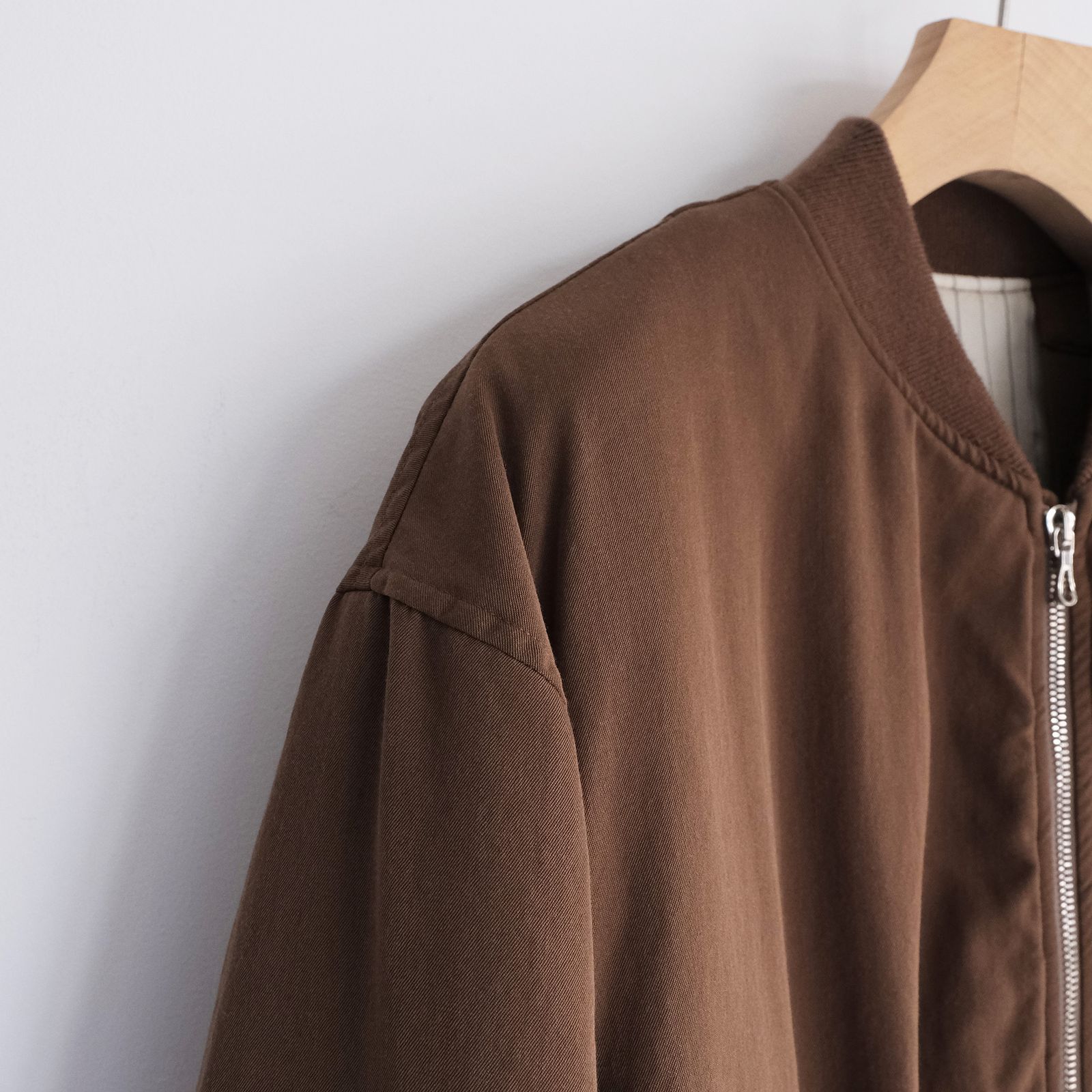 Fulled Wool Twill Flight Jacket -ジャケット-（Brown / ブラウン）GU263-30411