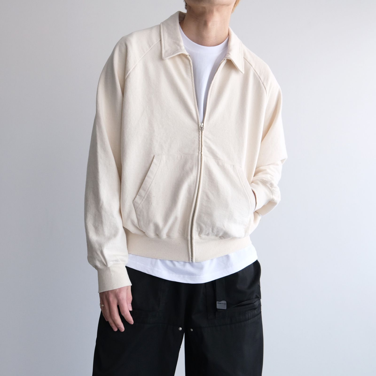 Phatee Hemp Zip Up Sweat -スウェット-（White / ホワイト）