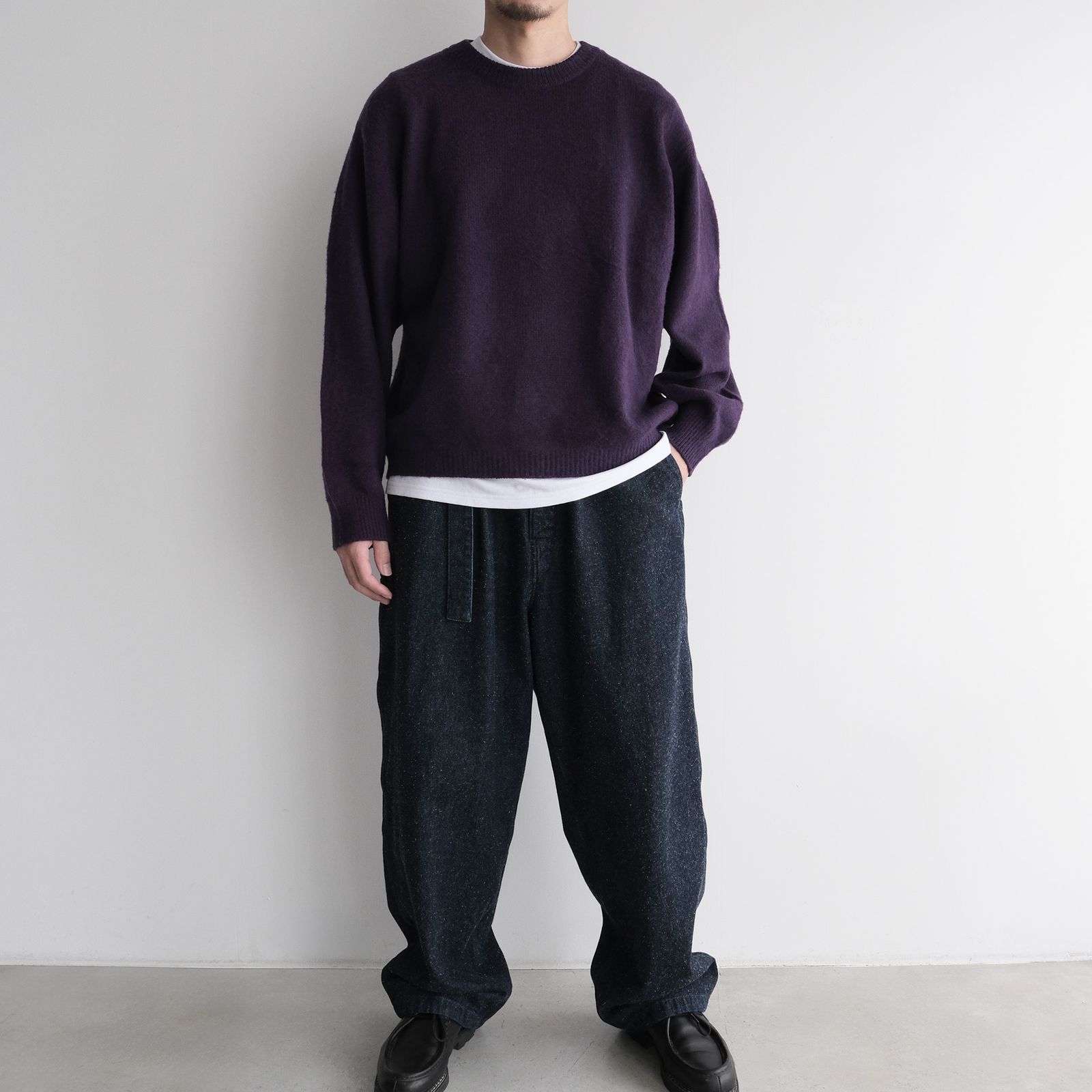 Crew Neck Knit -ニット-（Purple / パープル）