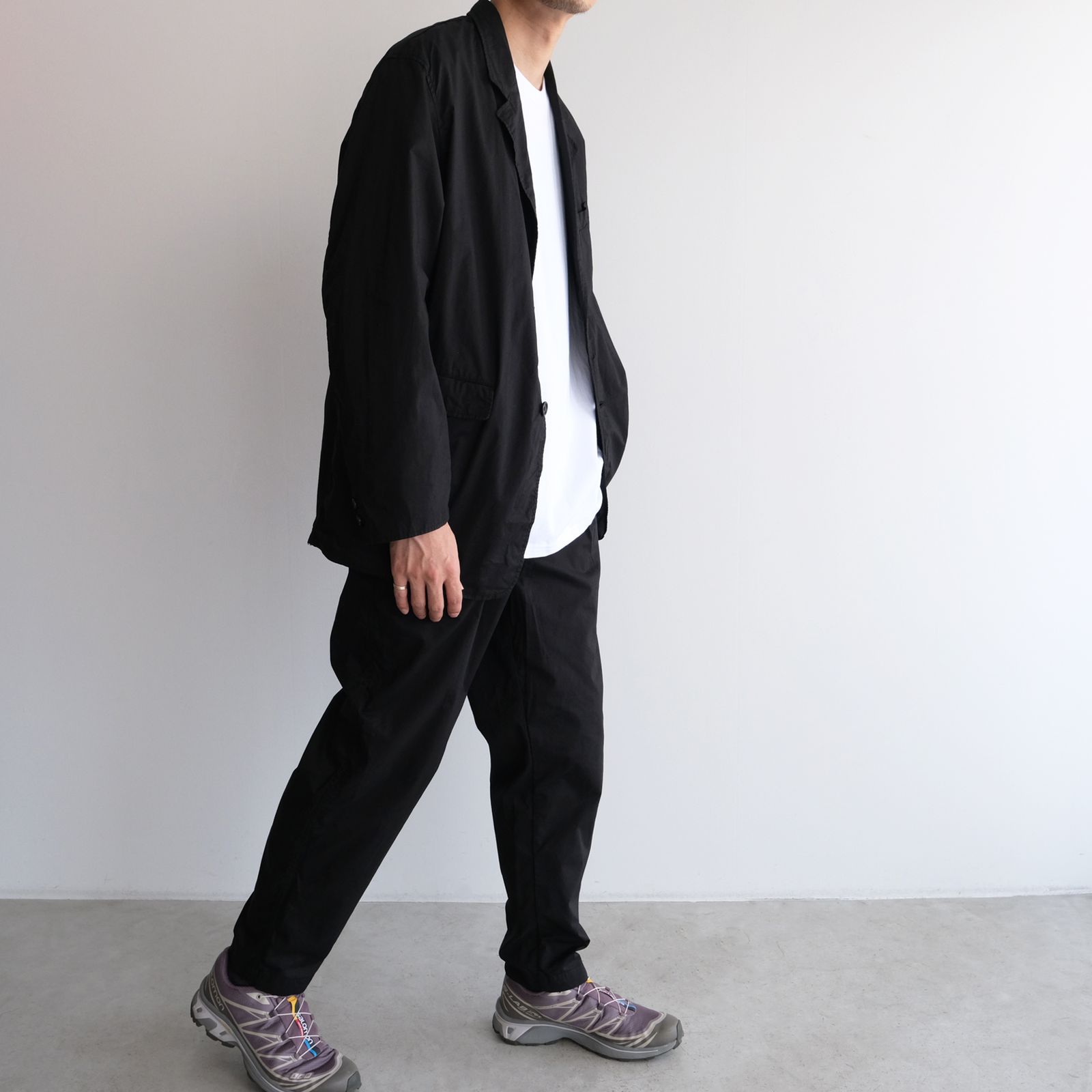 Garment Dyed Typewriter Oversized Slacks -スラックス-（Black / ブラック）