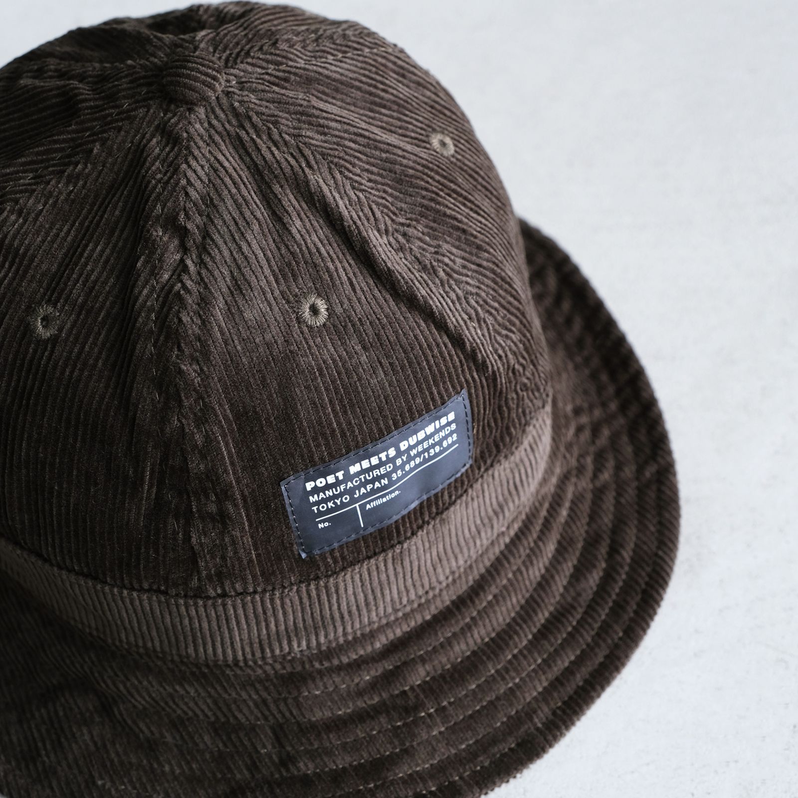 PMD Tag Corduroy Metro Hat -ハット-（Khaki / カーキ）