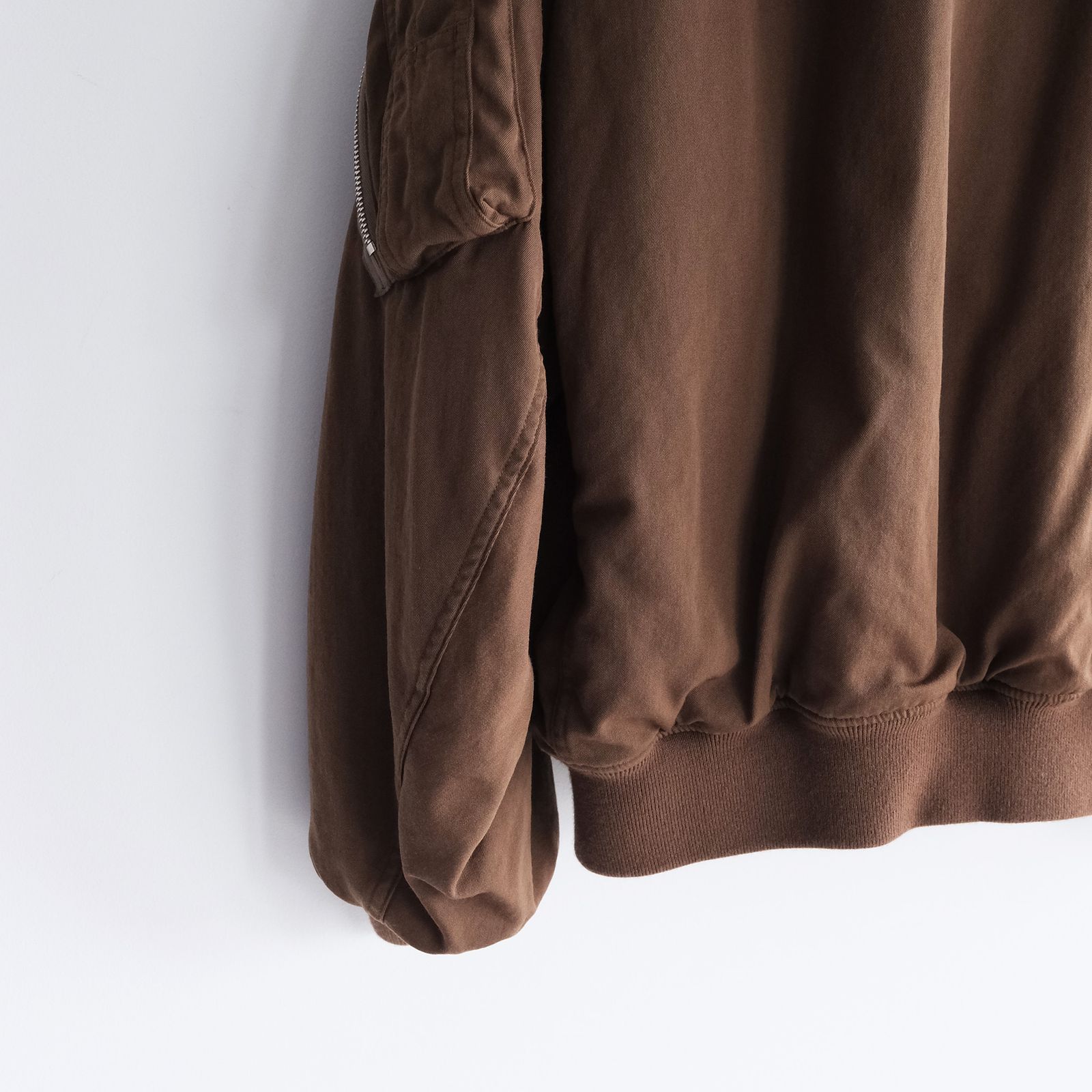 Fulled Wool Twill Flight Jacket -ジャケット-（Brown / ブラウン）GU263-30411