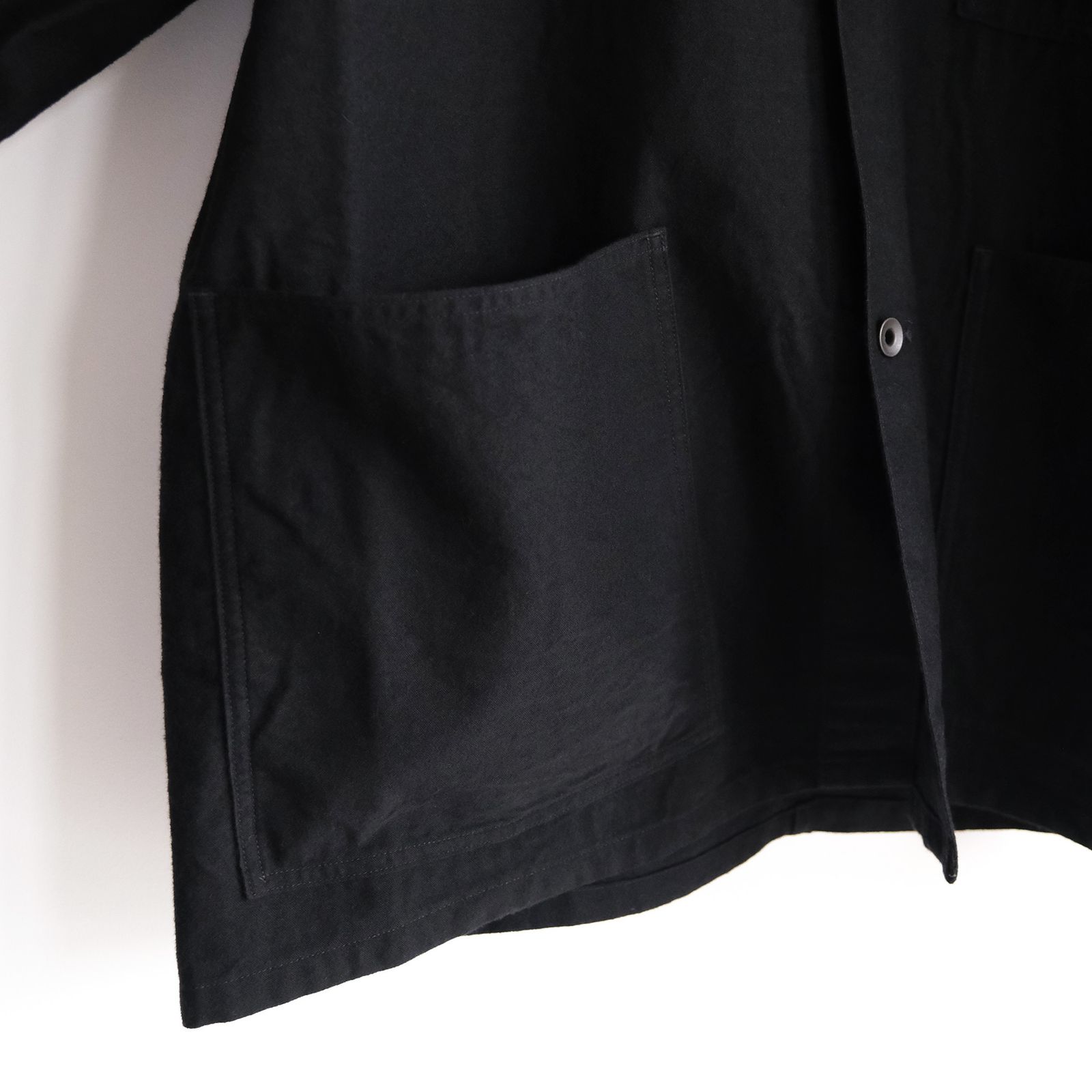 Wool Cotton Moleskin Jacket -ブルゾン-（Black / ブラック）