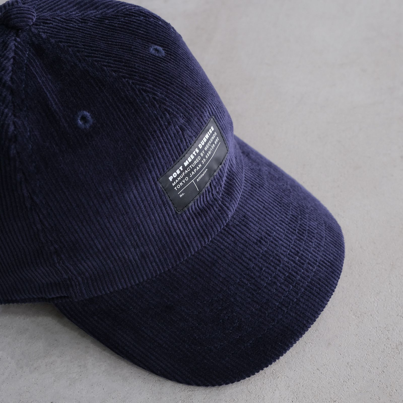 PMD Tag Corduroy Cap -キャップ-（Navy / ネイビー）