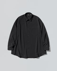 DESCENTE for Graphpaper L/S Oversized Regular Collar Shirt -シャツ-（Black / ブラック）DU263-5001
