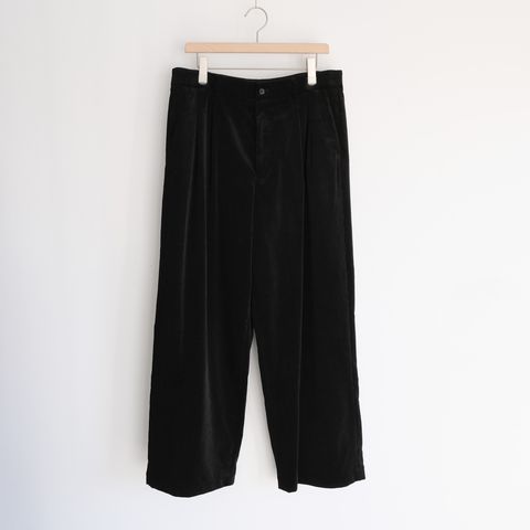 Suvin Corduroy Wide Straight Trousers -パンツ-（Black / ブラック）GU263-40213B