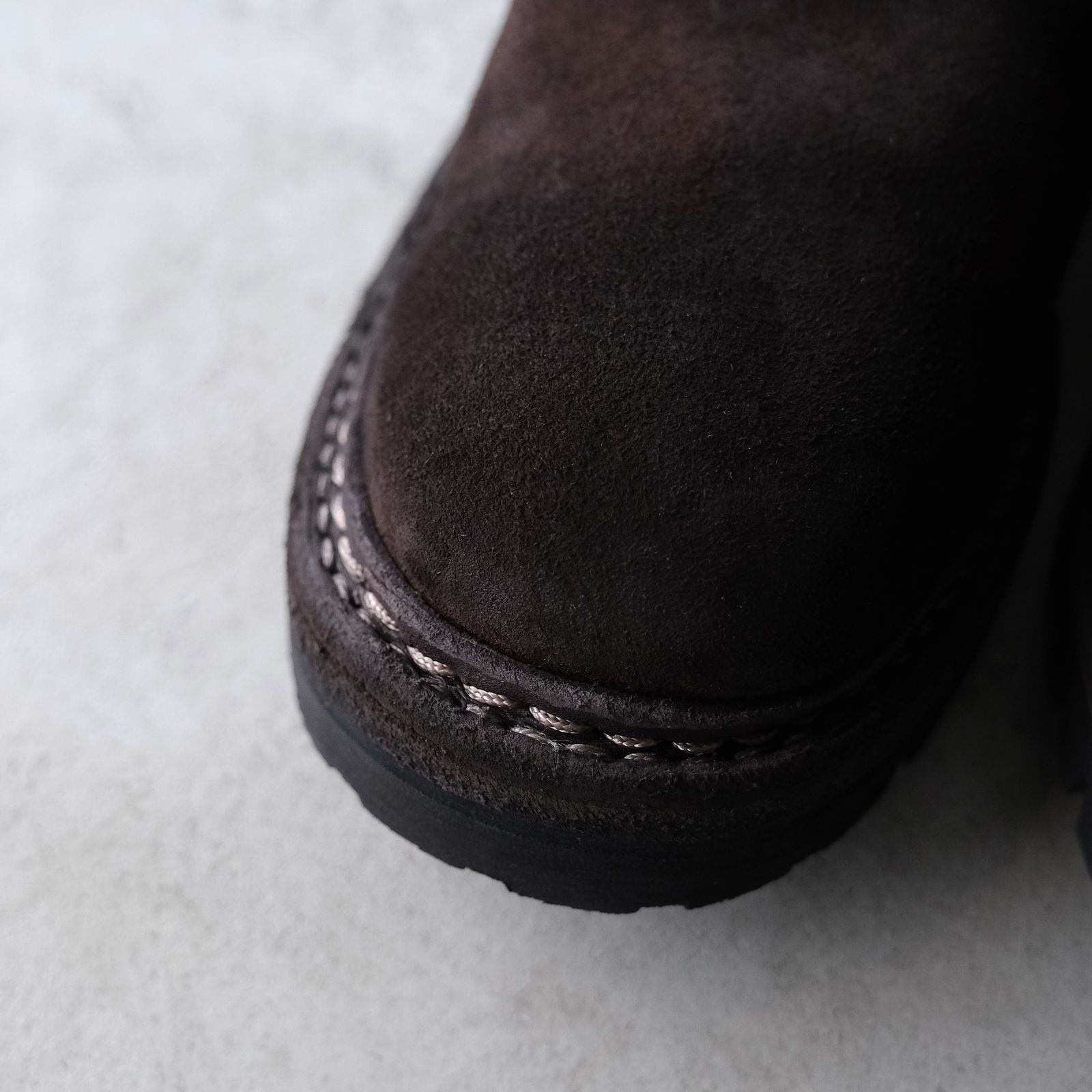 796V_N Calf Reverse Shoes Back Zip Boot -ブーツ-（Brown / ブラウン）