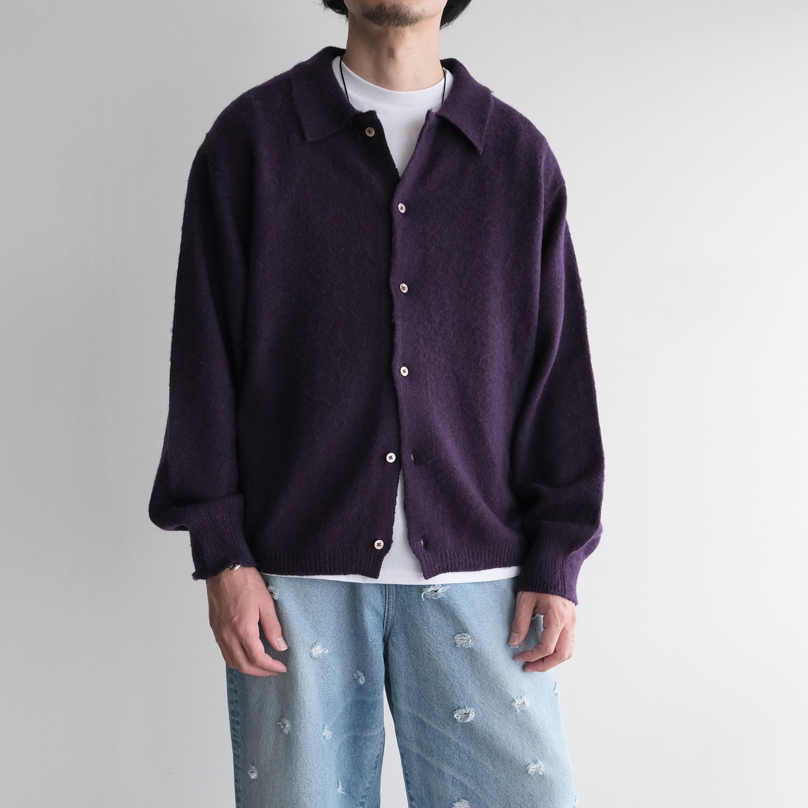 Knit Cardigan -カーディガン-（Purple / パープル）
