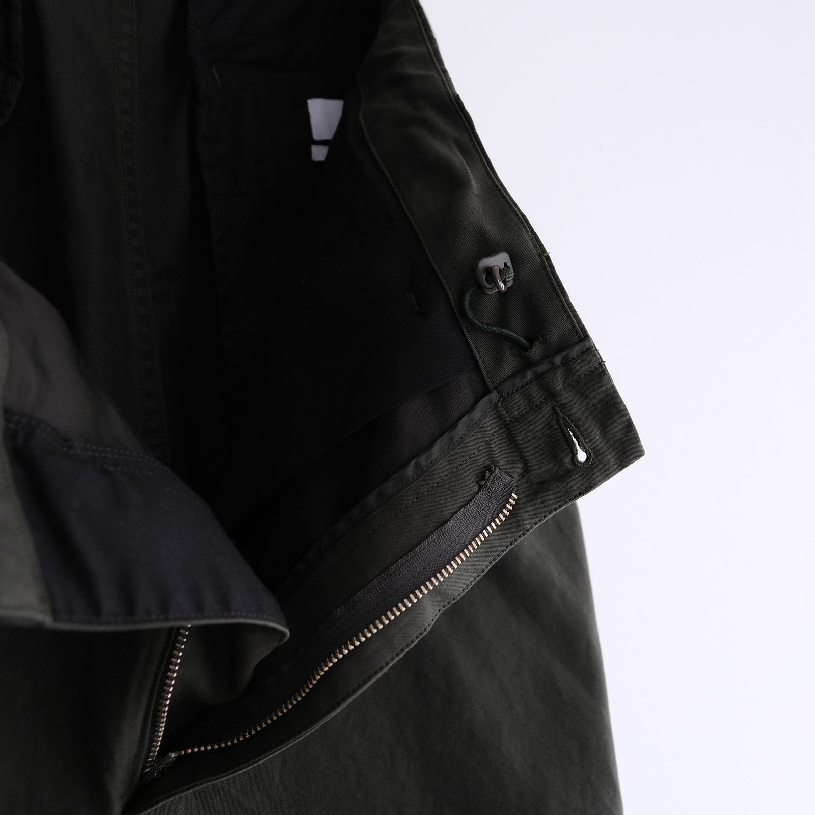 Cotton Cupro Back Satin Military Pants -パンツ-（Green / グリーン）