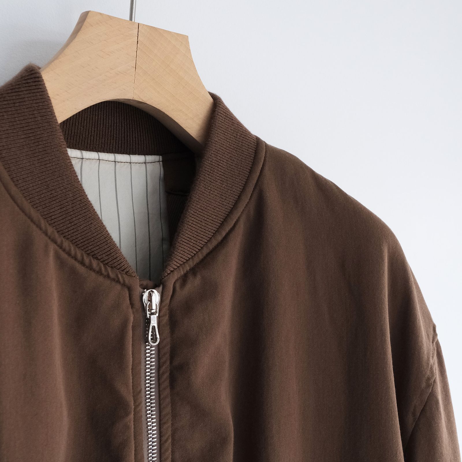 Fulled Wool Twill Flight Jacket -ジャケット-（Brown / ブラウン）GU263-30411