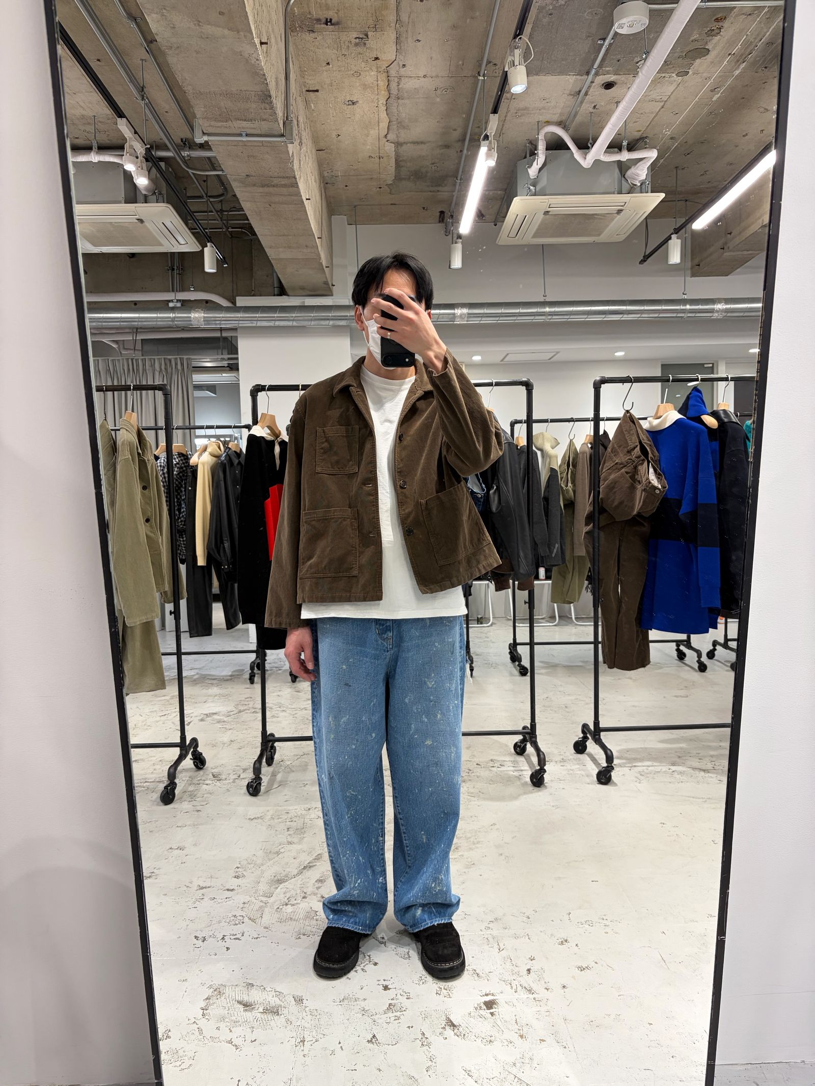 Baggy 5 pocket Pants -デニム-（Blue Used Print / ブルーユーズドプリント）