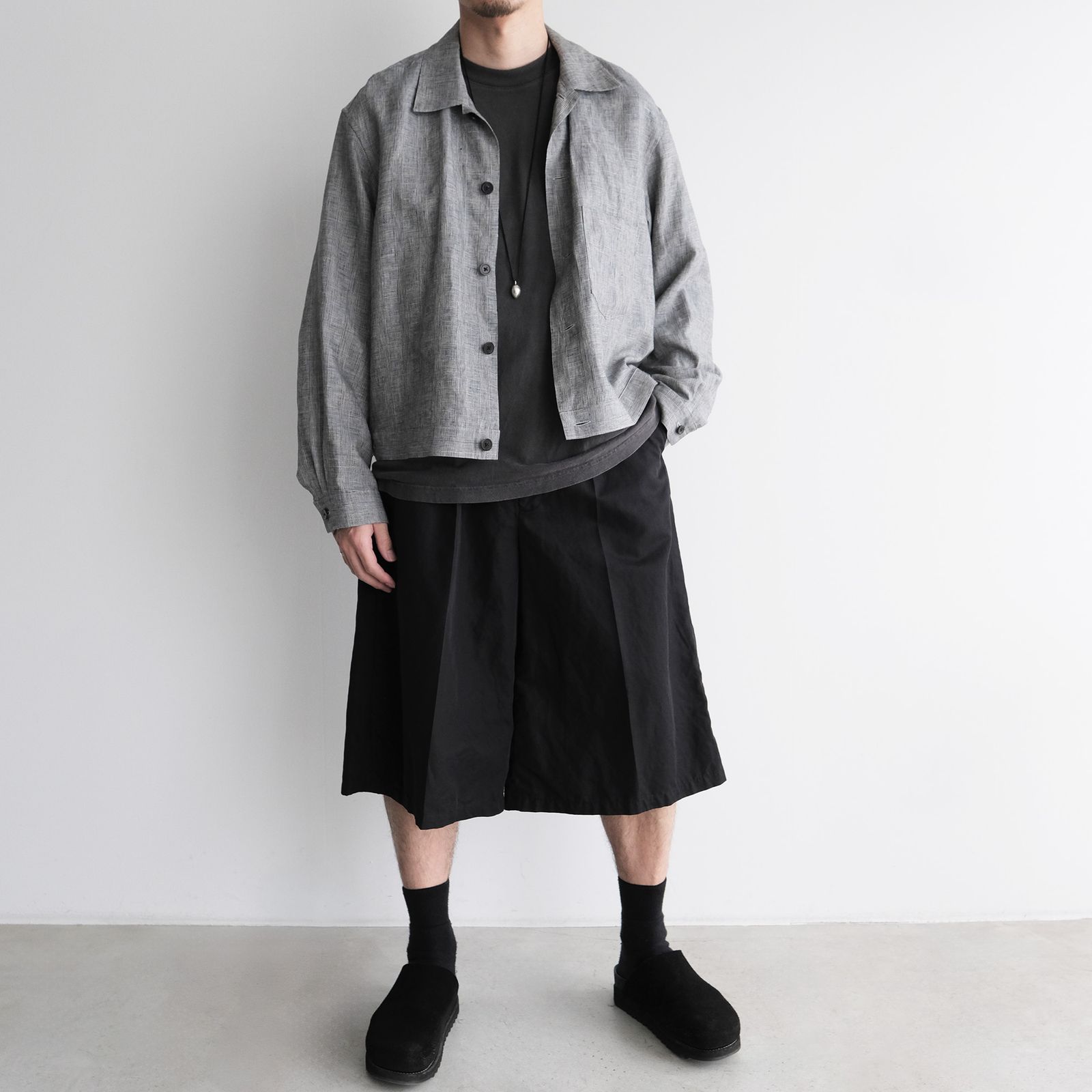 Cotton Washer Half Pants -ショーツ-（Black / ブラック）