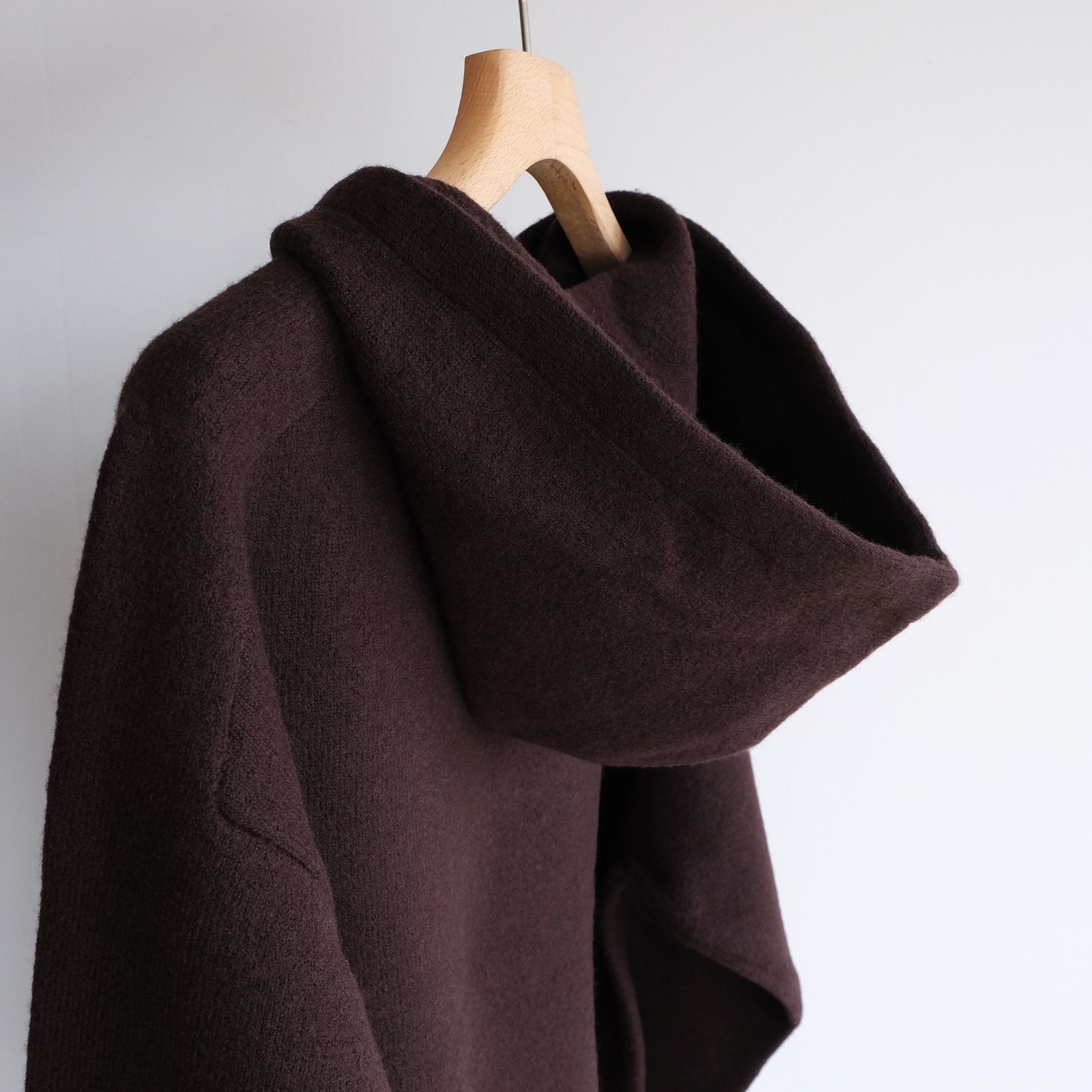 Felted Merino Wool Foodie Knit -パーカー-（Brown / ブラウン）