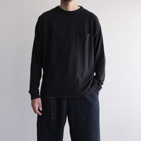 Silk Knit L/S Crew Neck -ニット-（Dark Navy / ダークネイビー）