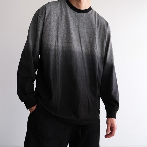 Gradient Border L/S Tee -Tシャツ-（Black / ブラック）
